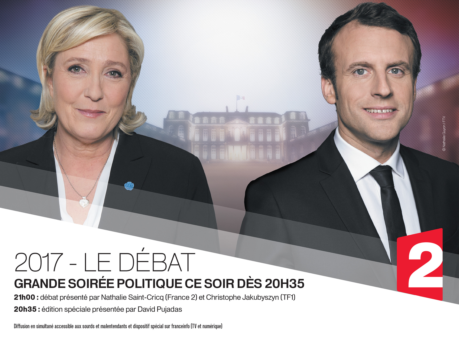 Présidentielles 2017 Marine Le Pen, Emmanuel Macron