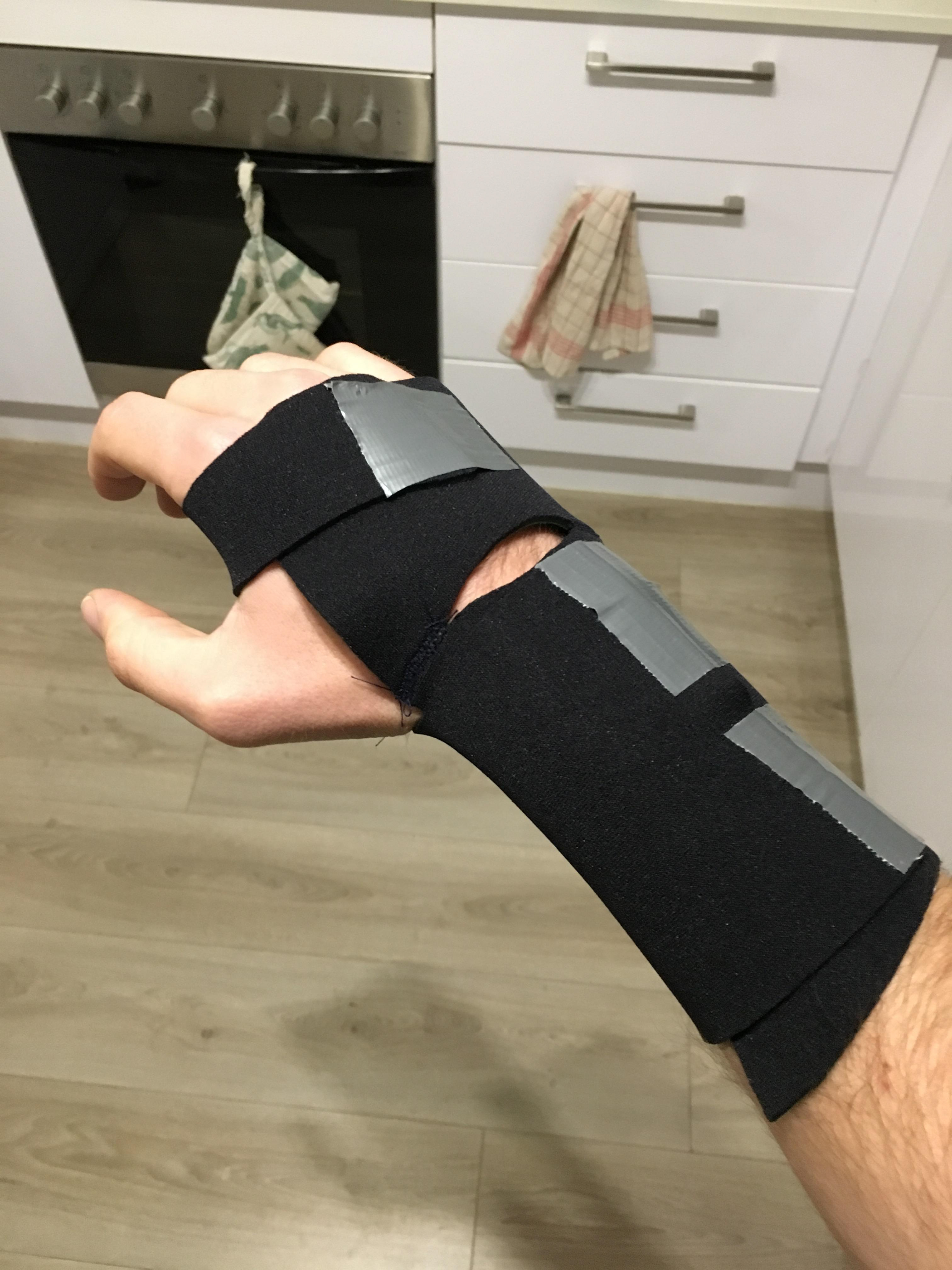 The fateful thum hole on that second neoprene version.