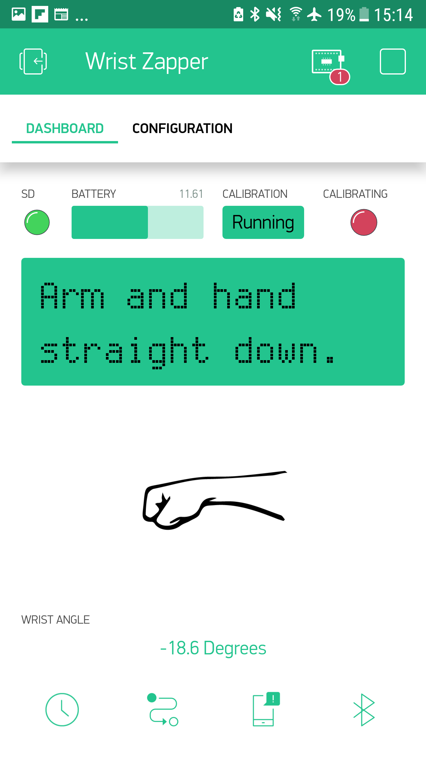 Vertical calibration, position incorrect
