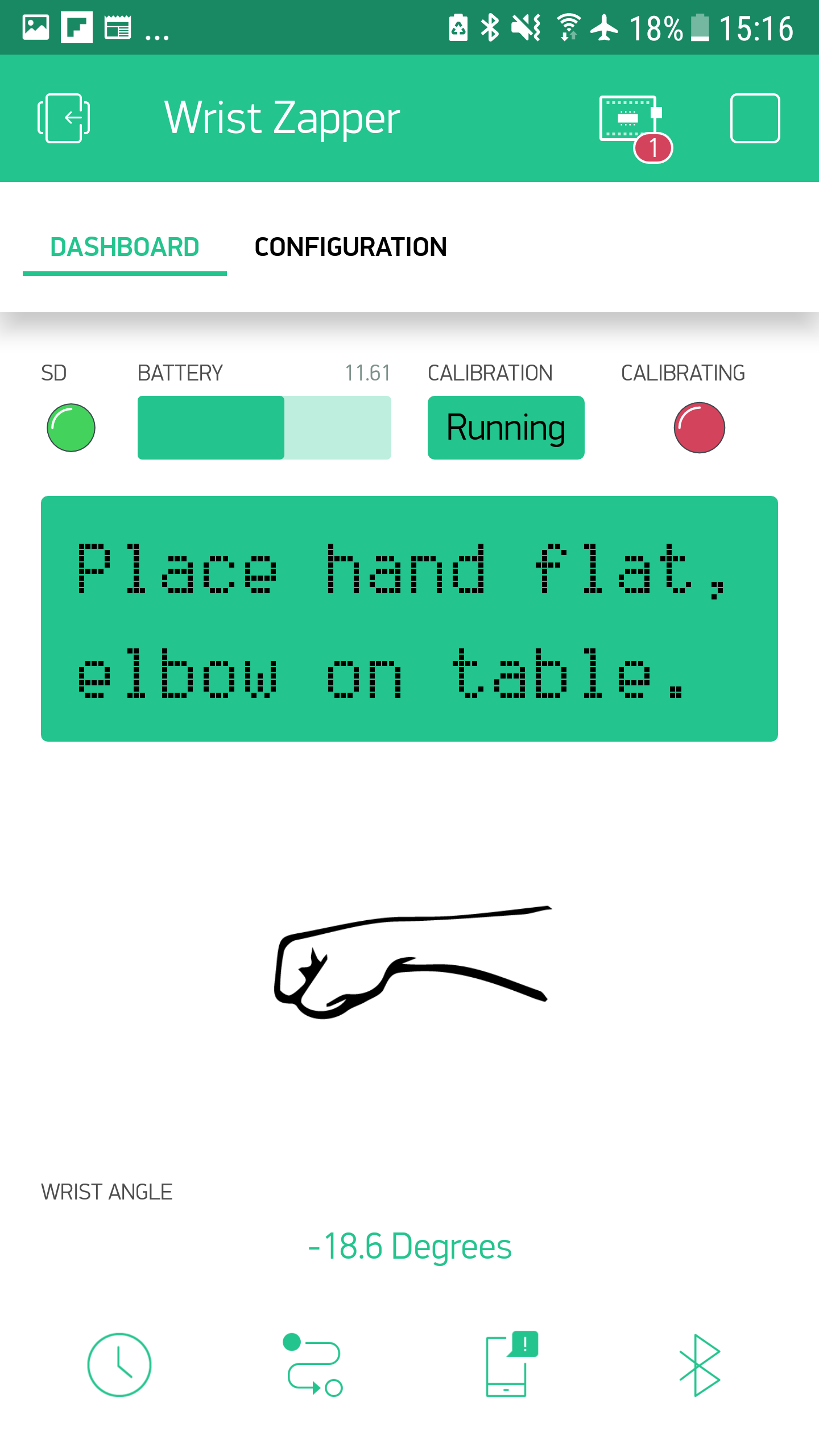 Horizontal calibration, position incorrect