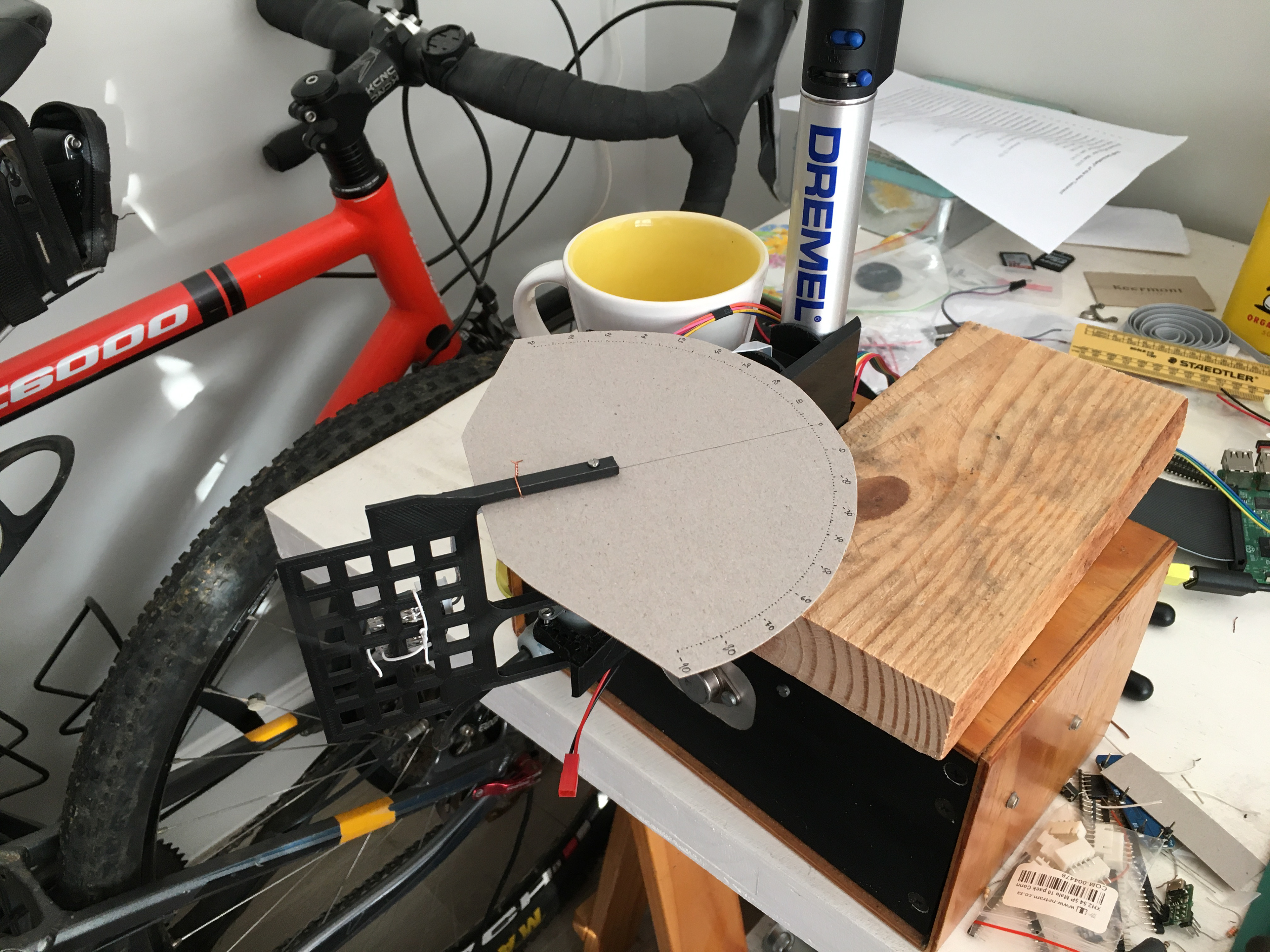 Static testing at 90 degrees roll. Securing the lot became good fun....