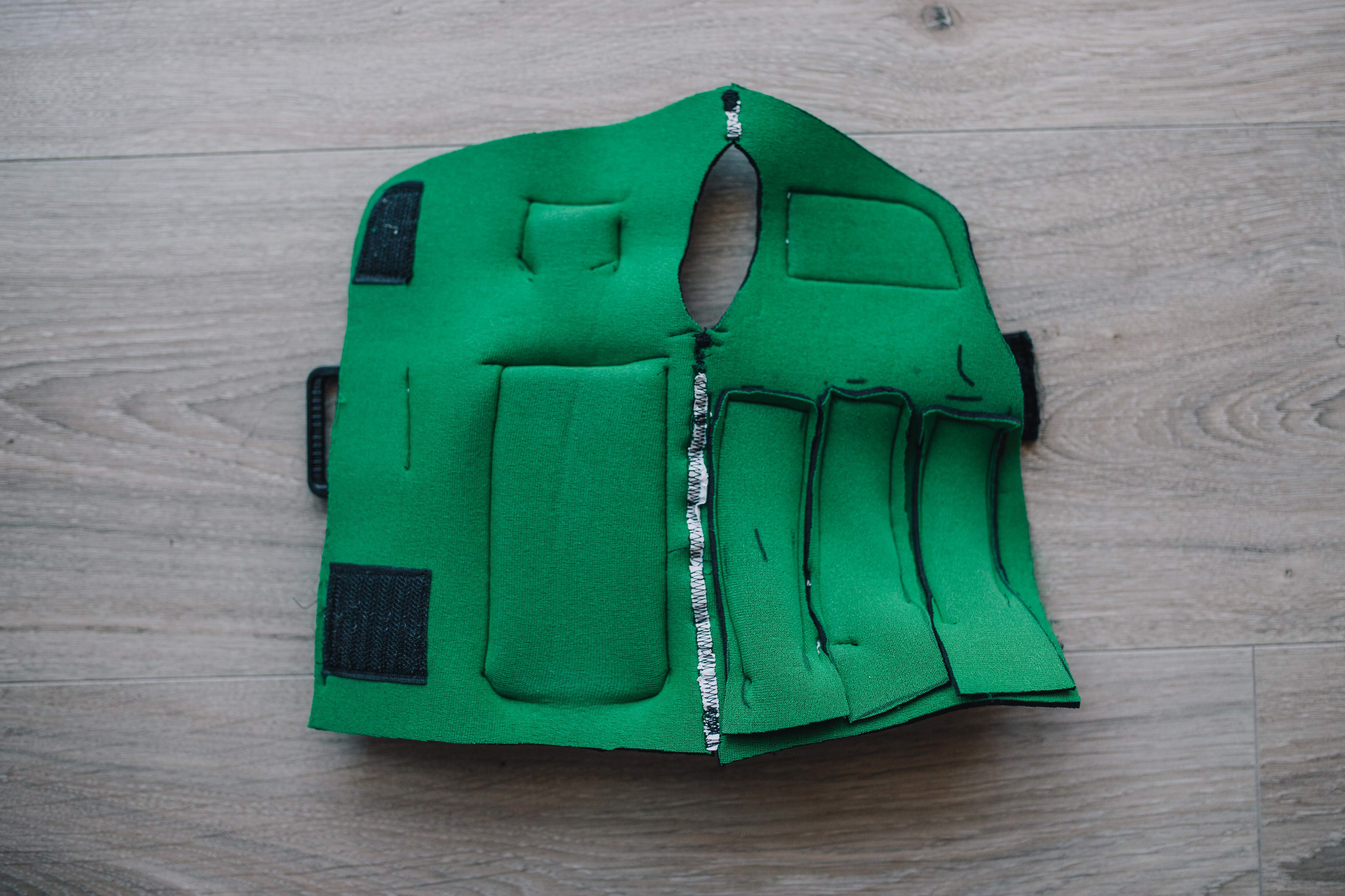 The underside of v10, showing the battery pouches