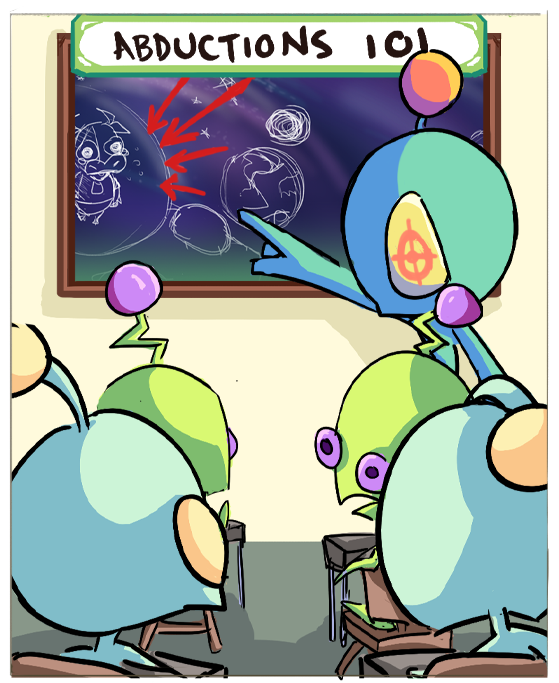 Abductions 101 Level Select Illustration