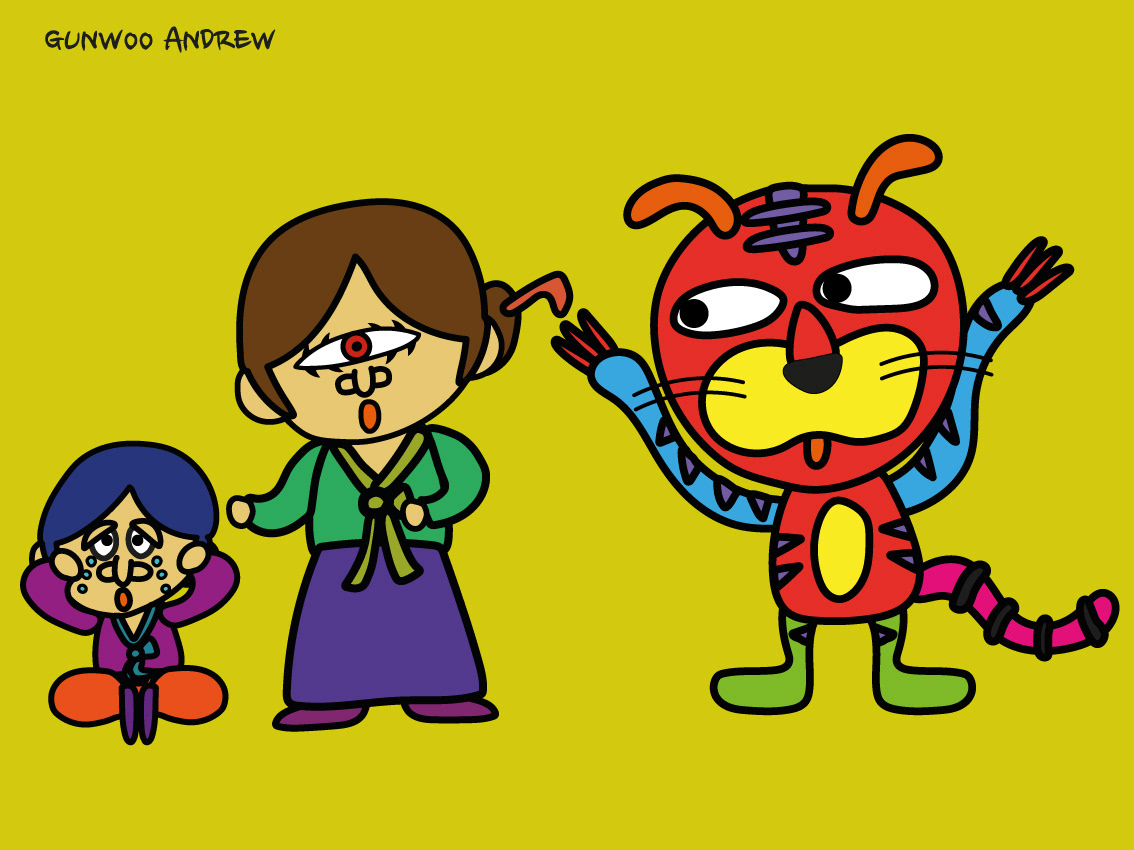 Tiger and dried persimmon-01