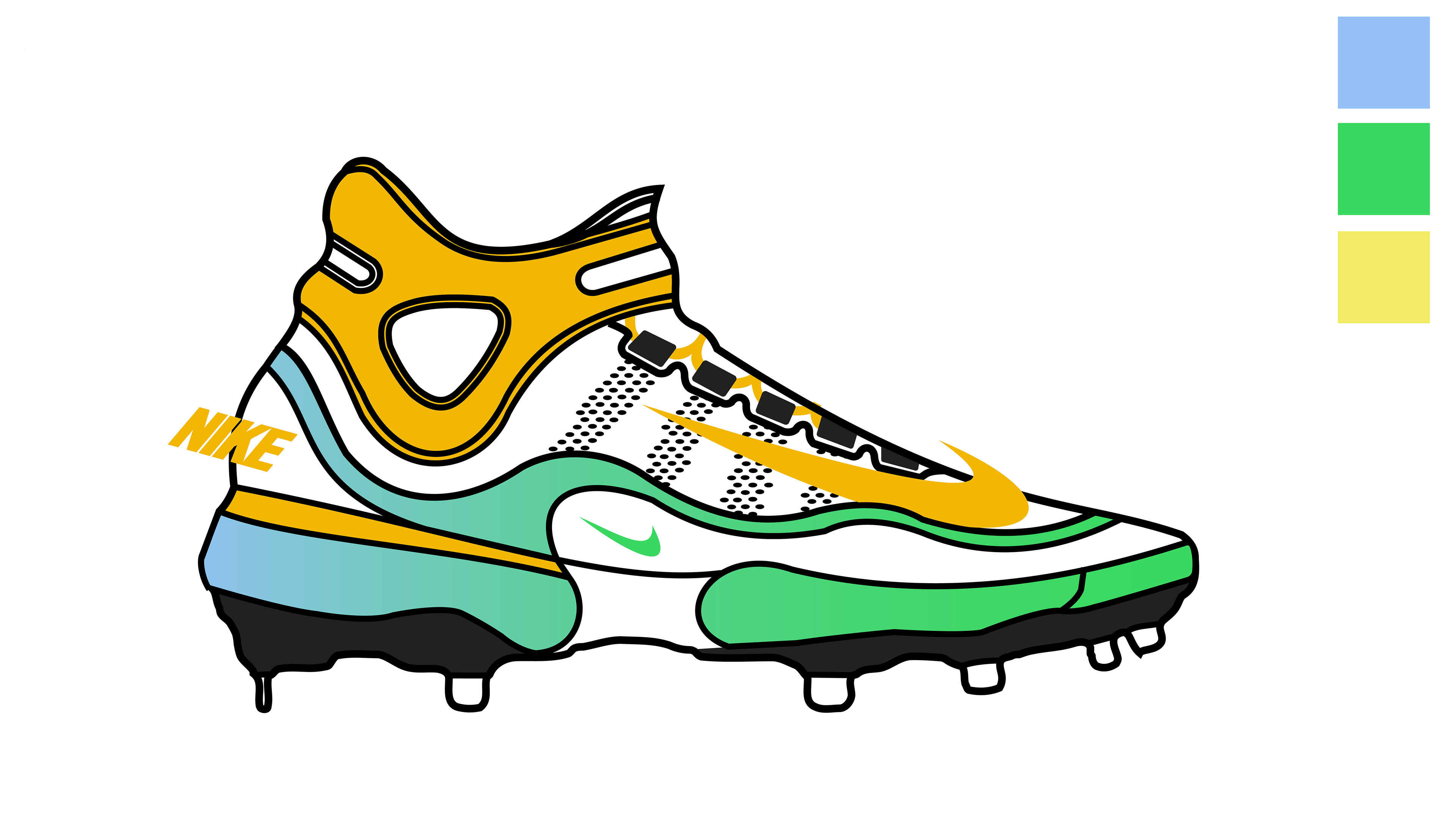 Nike Alpha Huarache PE "Aqua Bolt"