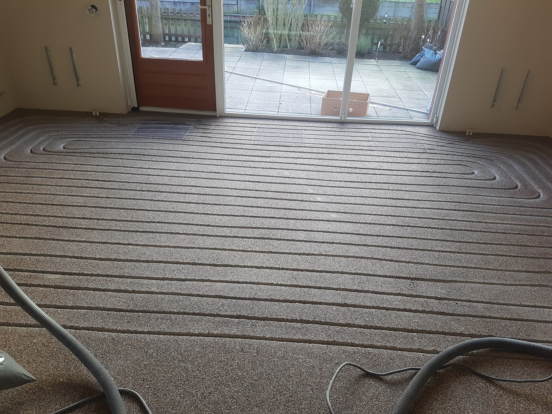 Infrezen in siergrindvloer