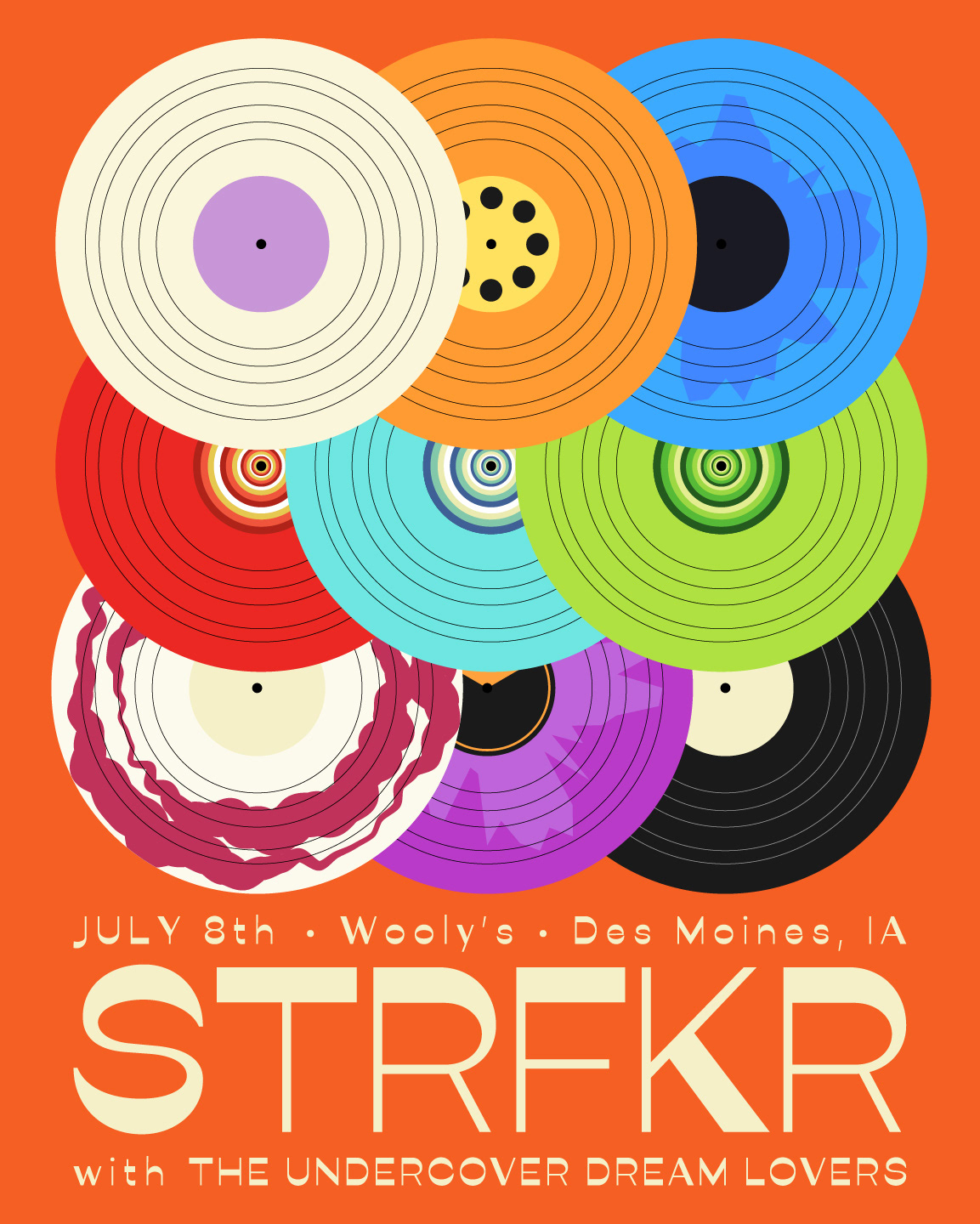 Gig poster concept for the band STRFKR - 2023