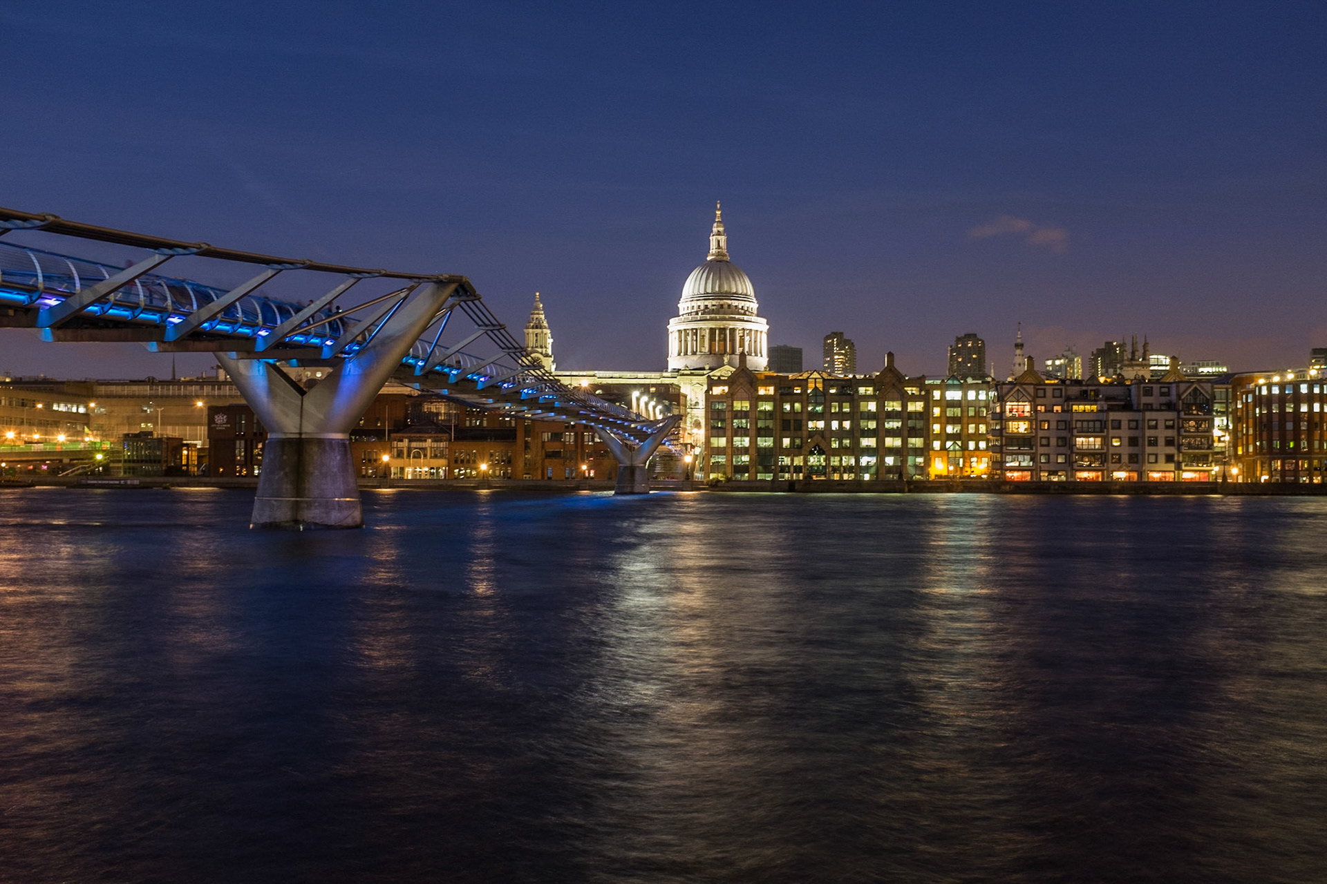 Millenium Bridge, River Thames, London