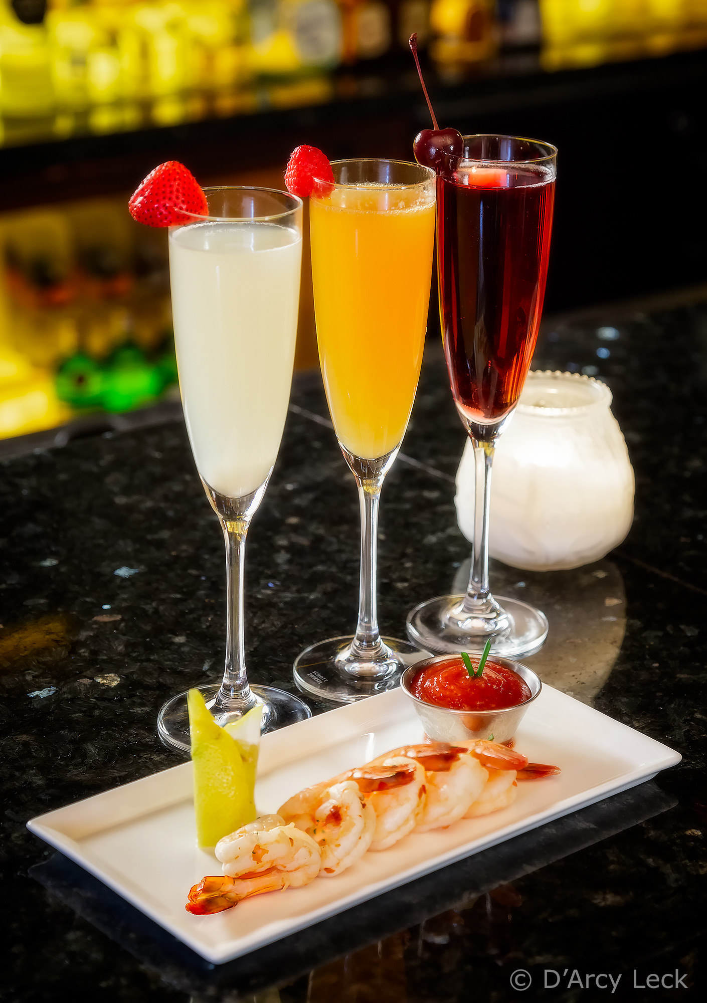 food and beverage photographer D'Arcy Leck photographs the specialty beverages of T-Zero bar at St Julien Hotel & Spa