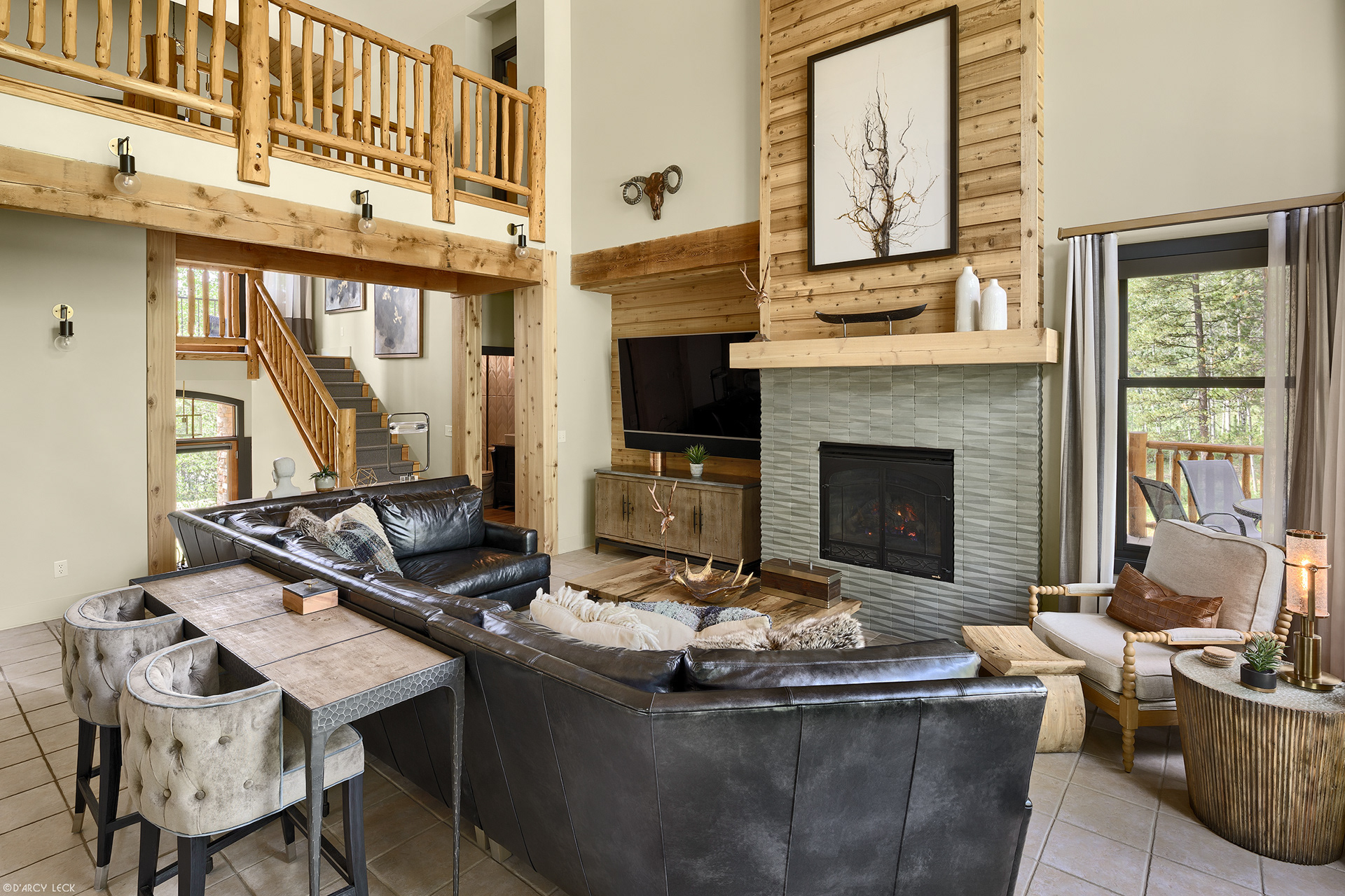 Interior design photographer D'Arcy Leck photographs a residential living room for interior design firm Vintage Elements