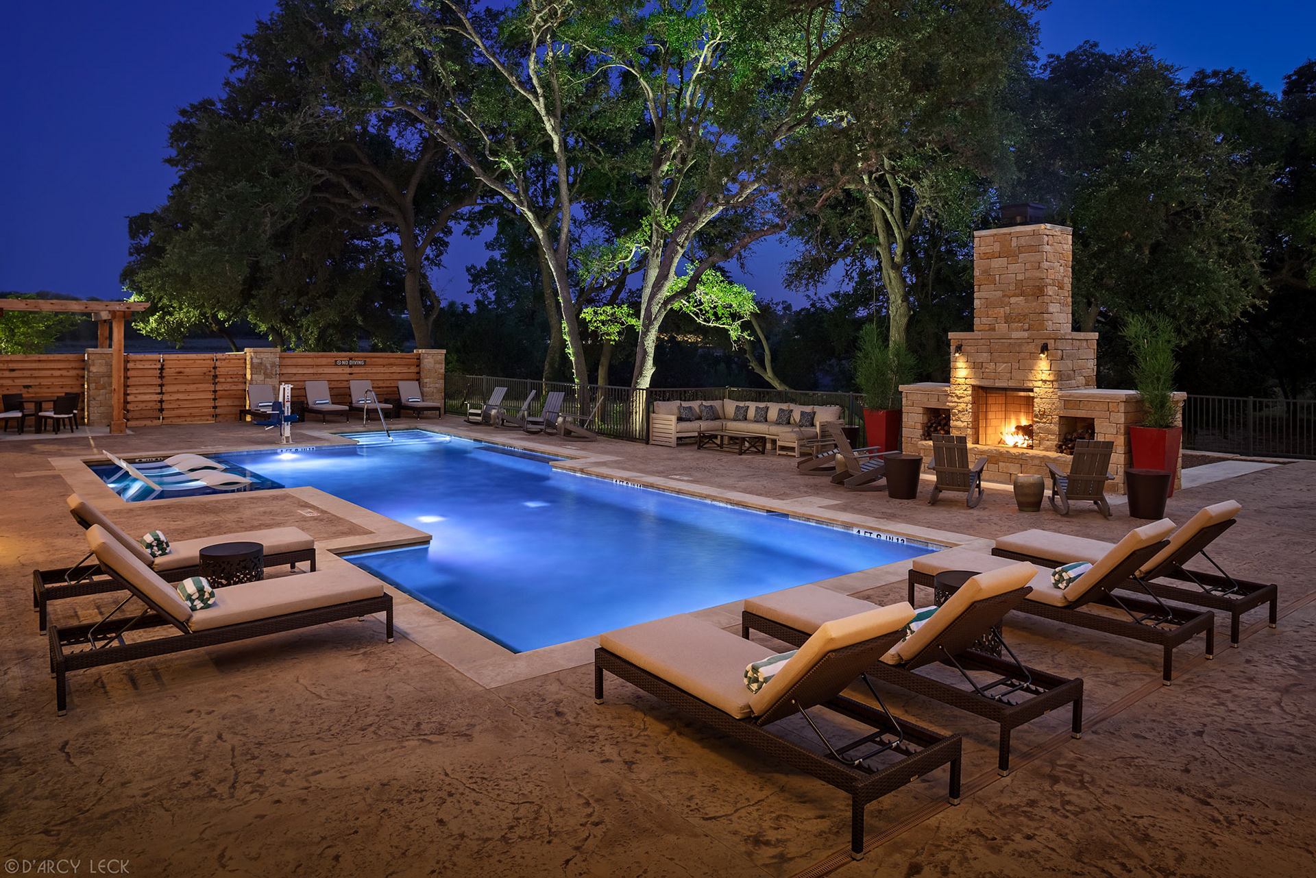 hospitality photography of the pool of The Bevy hotel
