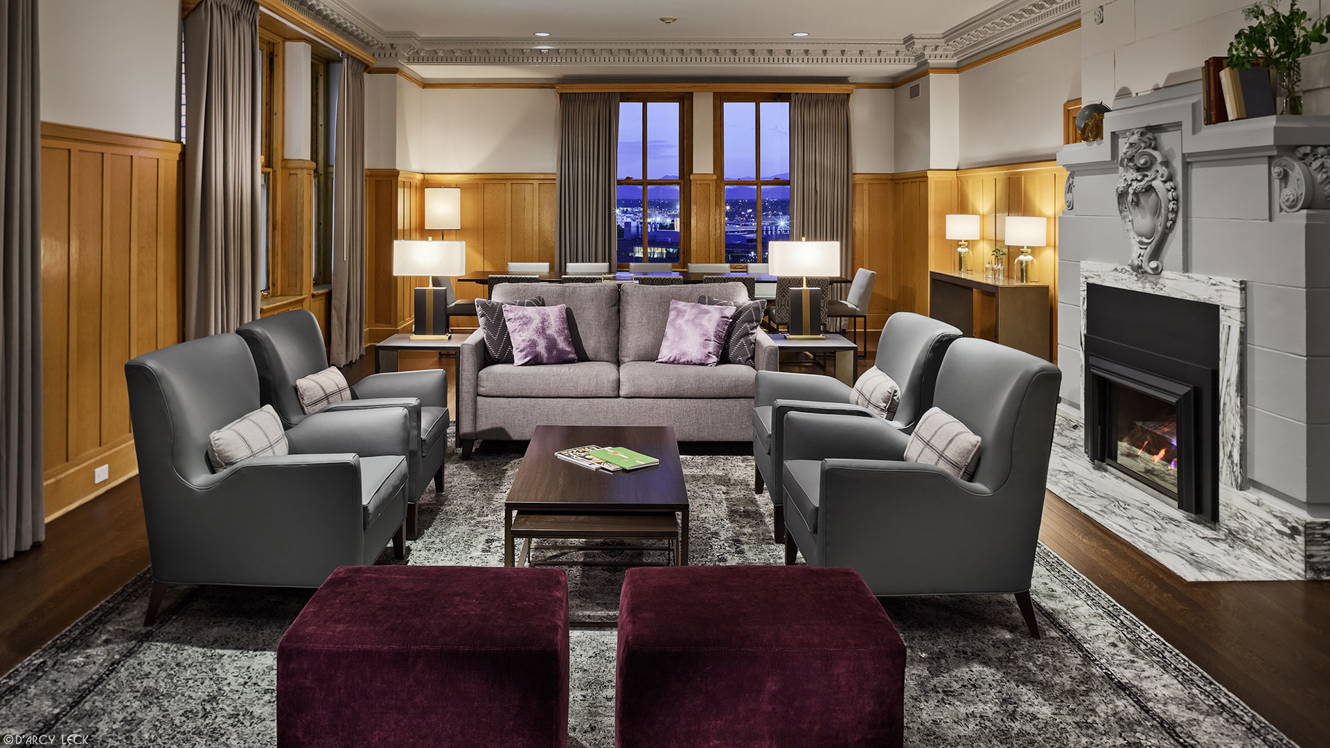 Hospitality photographer D'Arcy Leck photographs the Chancellor Suite of the Hotel Teatro