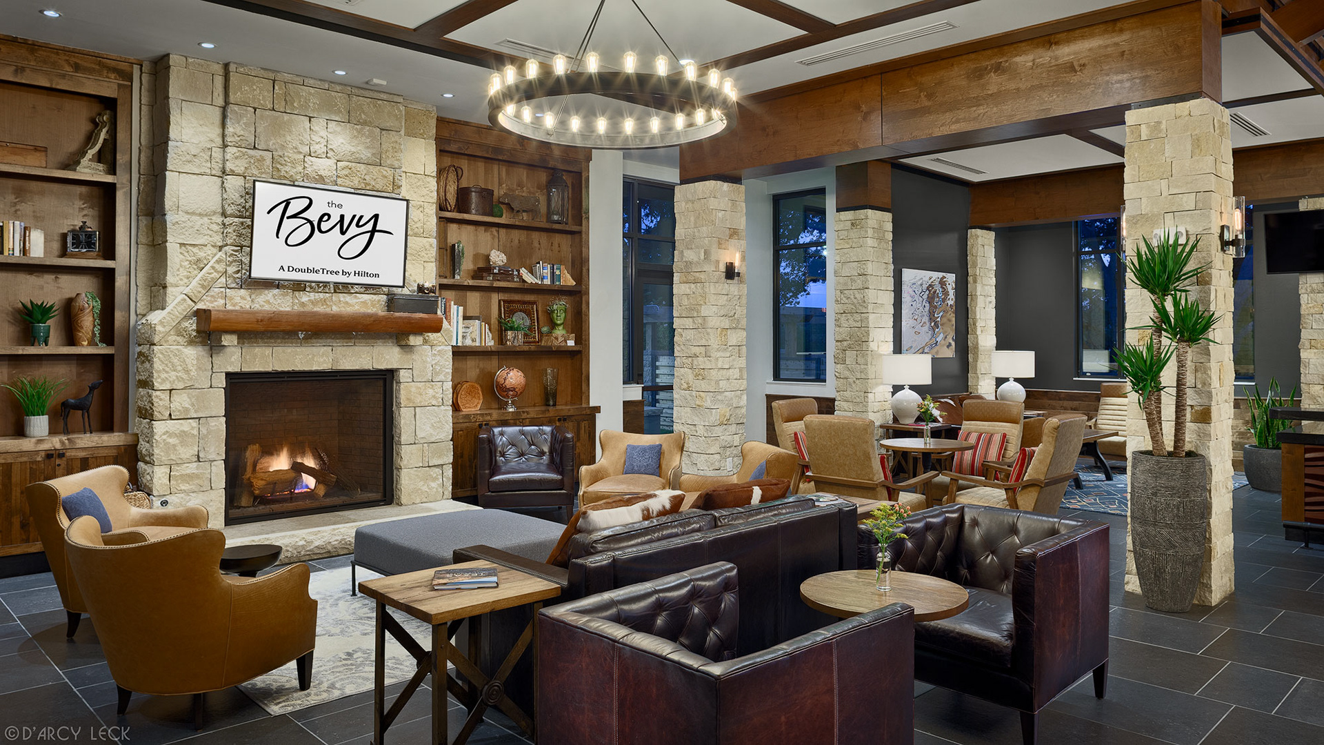 hotel photographer D'Arcy Leck captures the lobby of The Bevy hotel