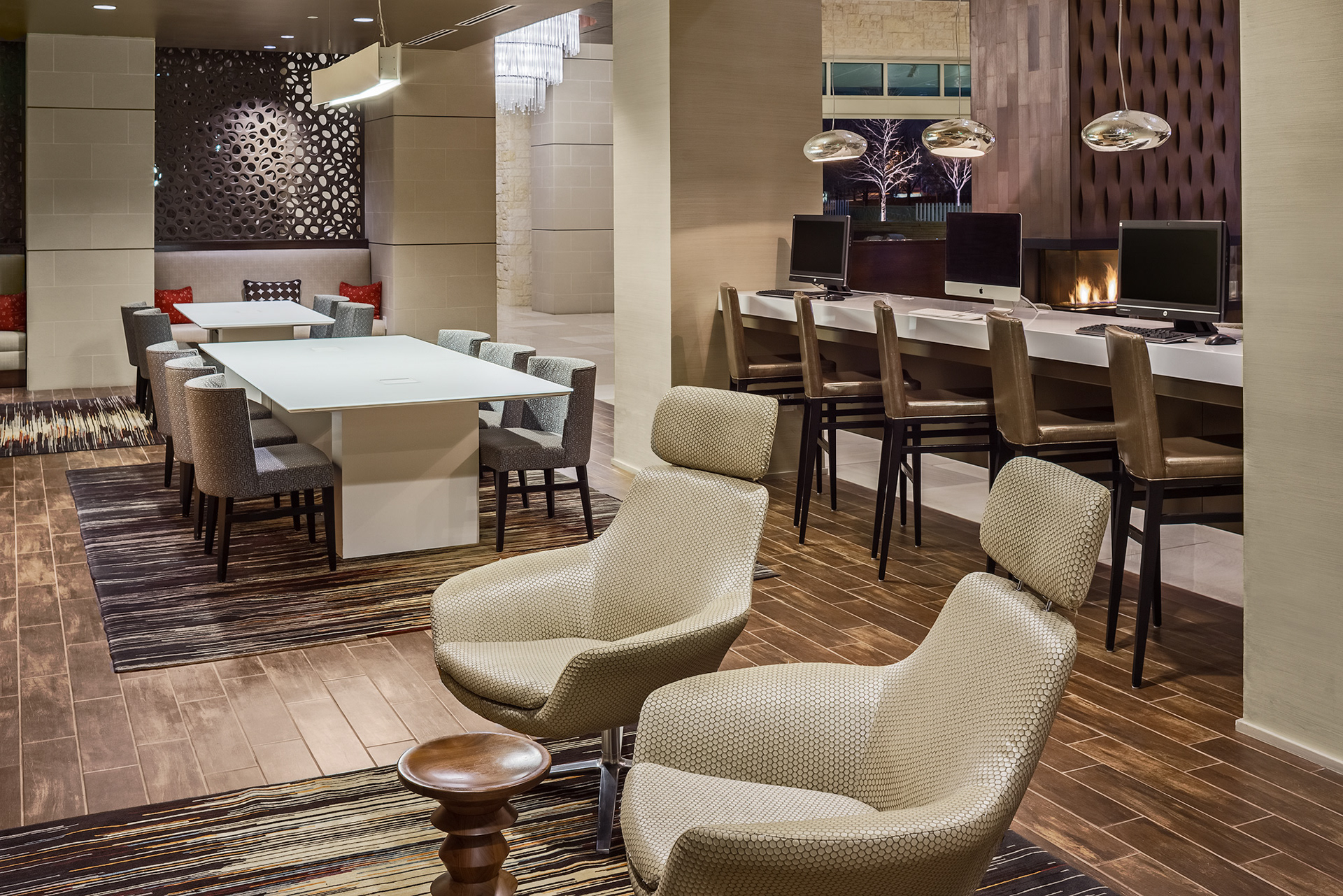 Hilton Granite Park Hotel Lobby Business Center