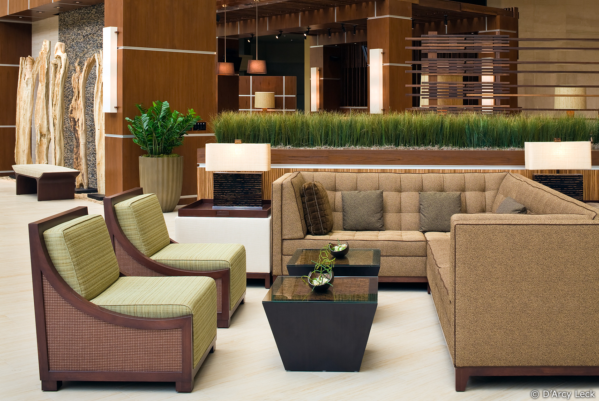 interior design photography of the Westin Park Central lobby