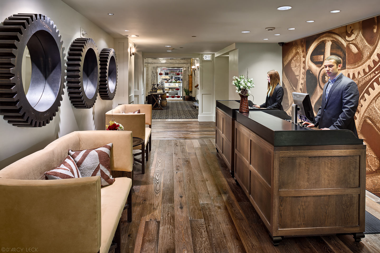 hospitality photography of Hotel Teatro front desk