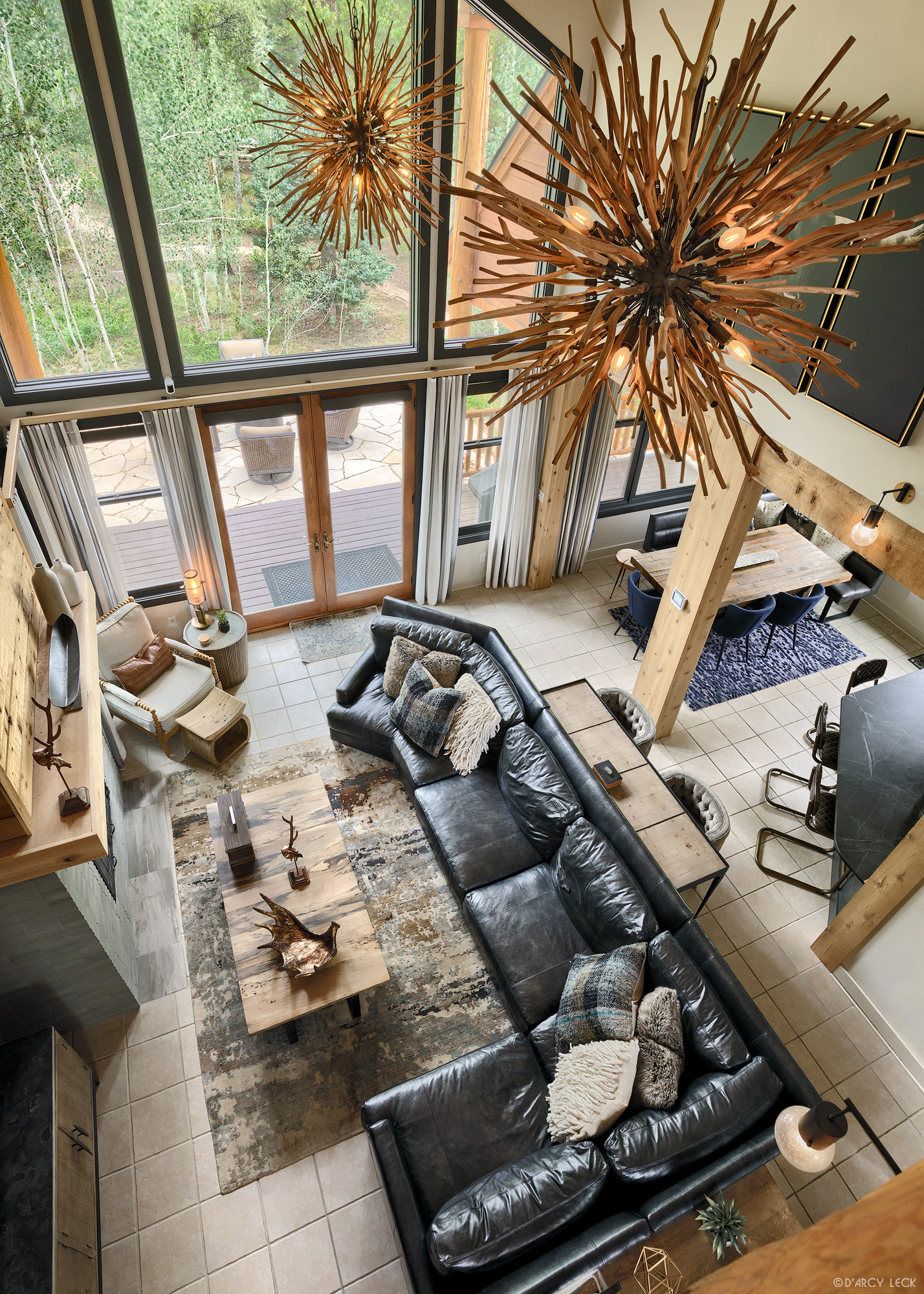 architectural interior photographer D'Arcy Leck photographs a residential living room