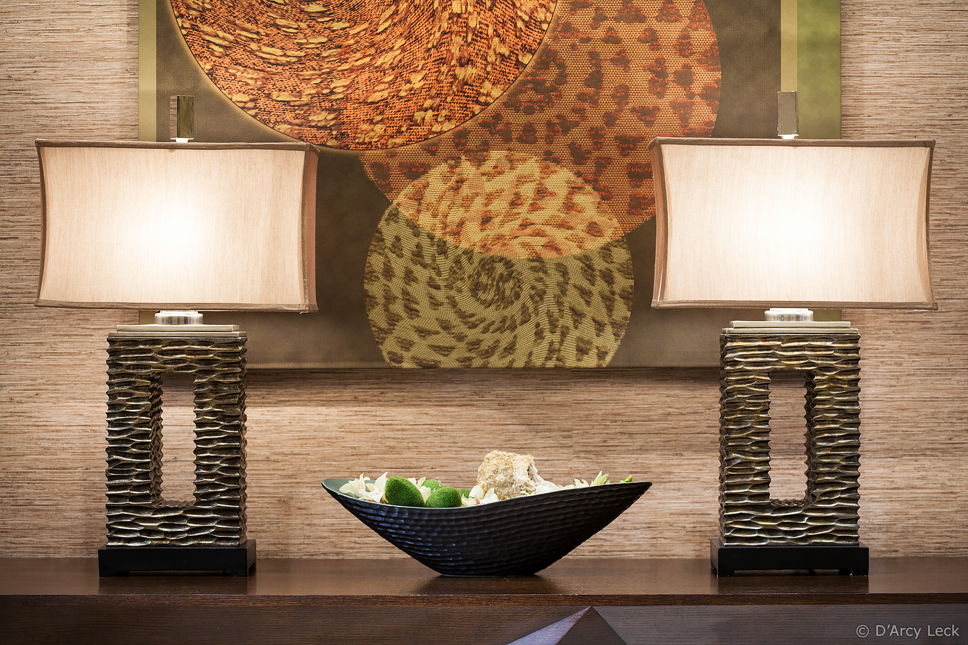 interior design photographer D'Arcy Leck captures the lobby decor of the Westin Central Park hotel