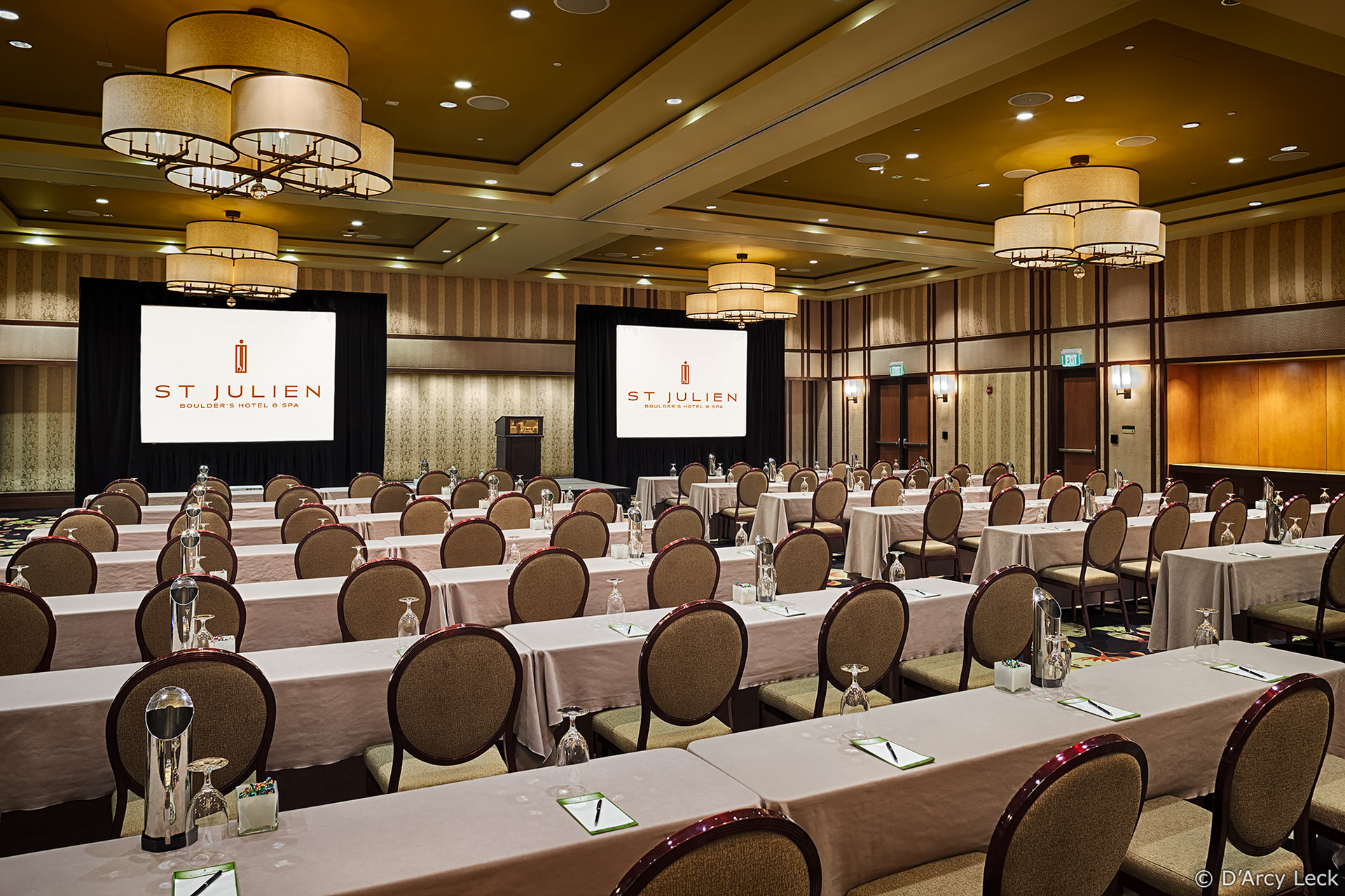 Hotel photography of the St Julien Hotel ballroom