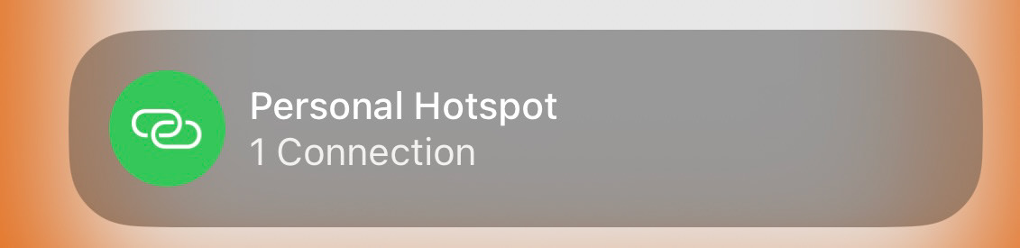 Hotspot states: Off, Discoverable, and X Connections.