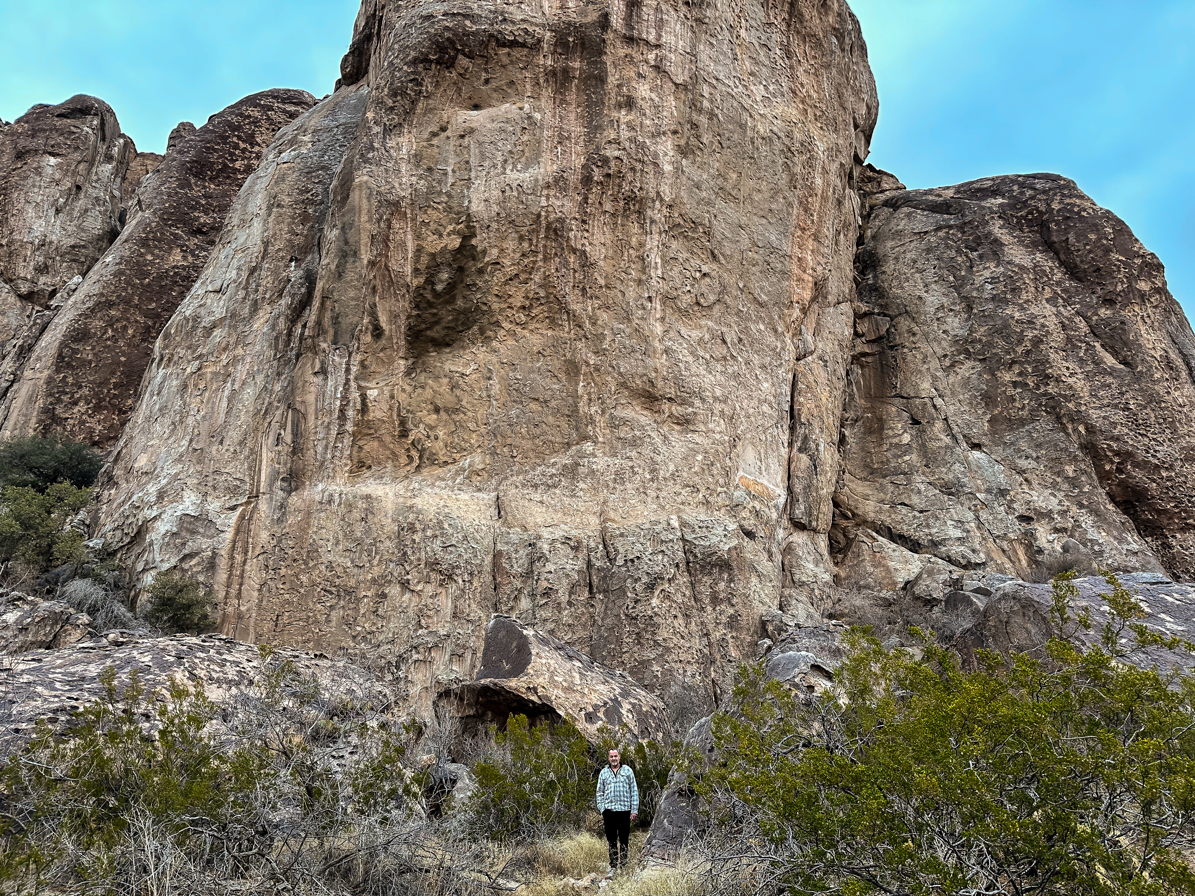 The boulders are huge.