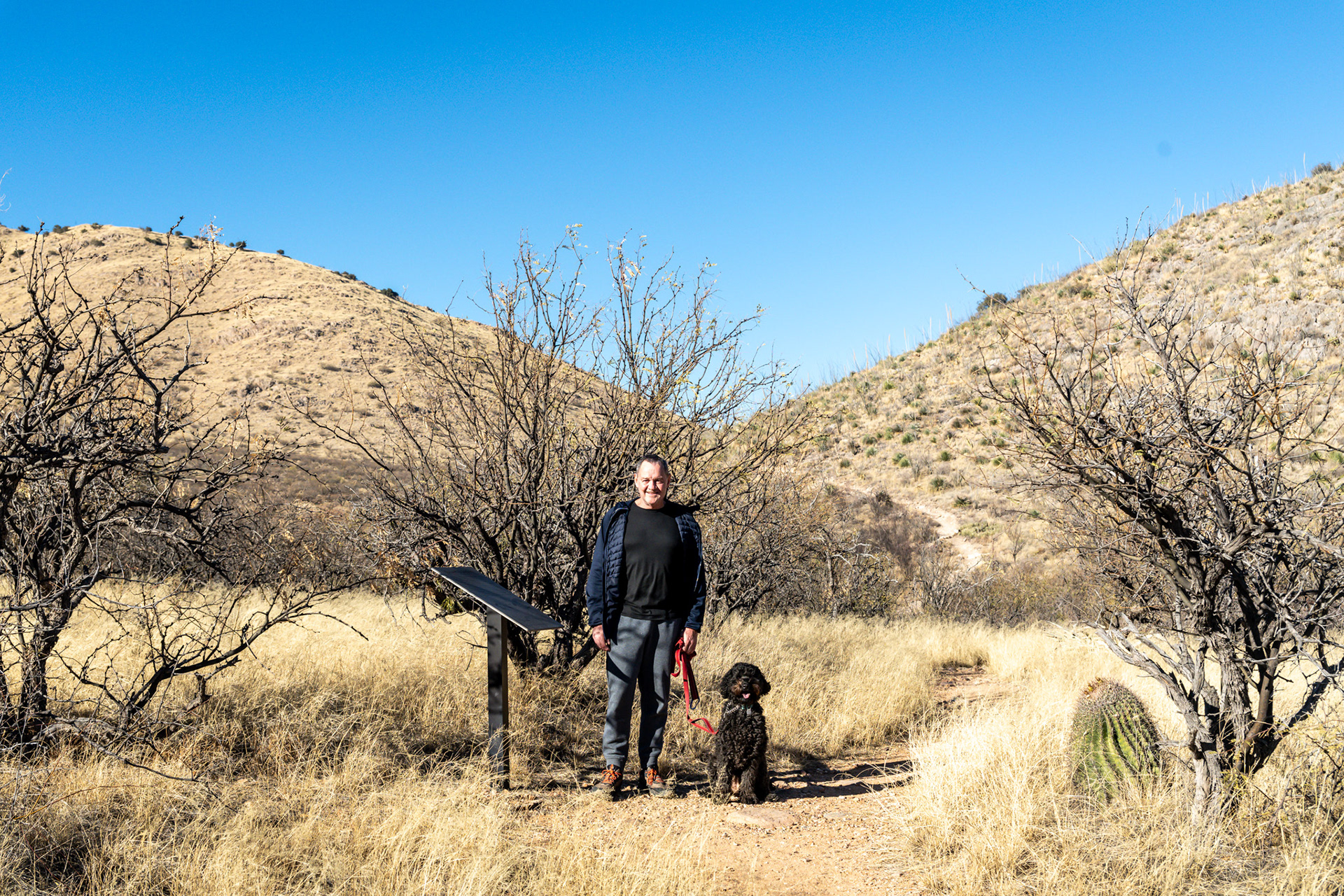 Dean and Ella on the Foothills Loop trail.