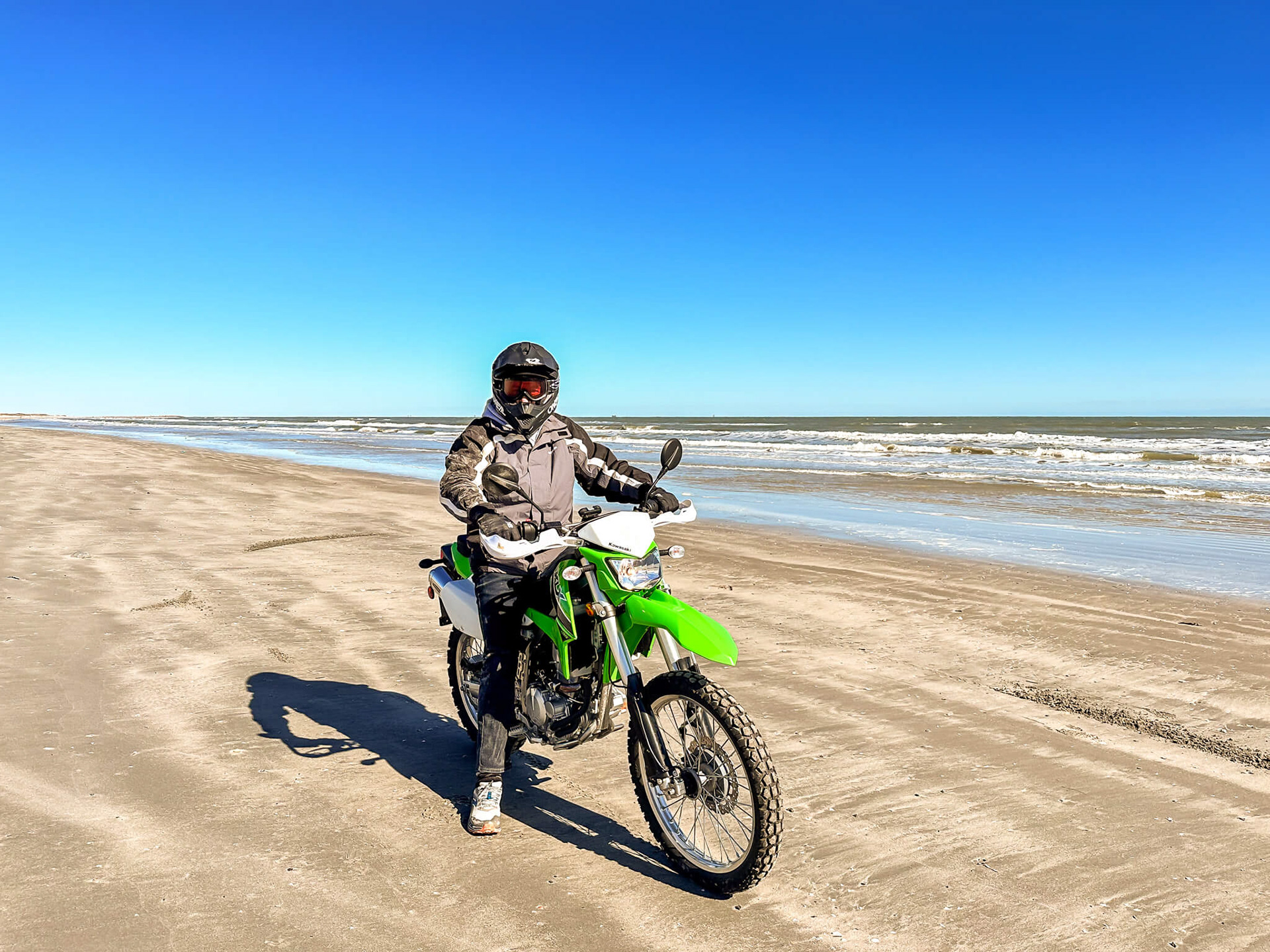 Dean on the KLX.