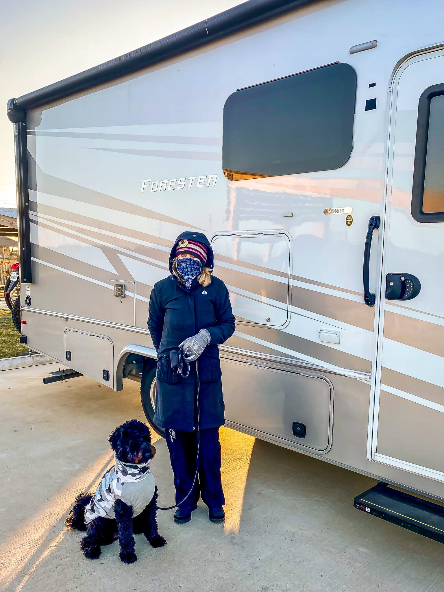 Even Ella had to wear a jacket.