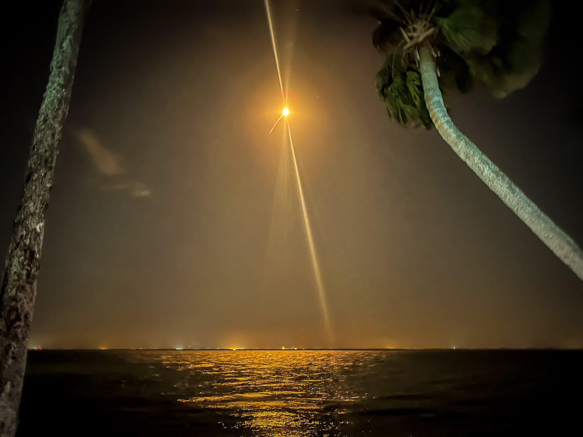 We were lucky enough to see a rocket launch.