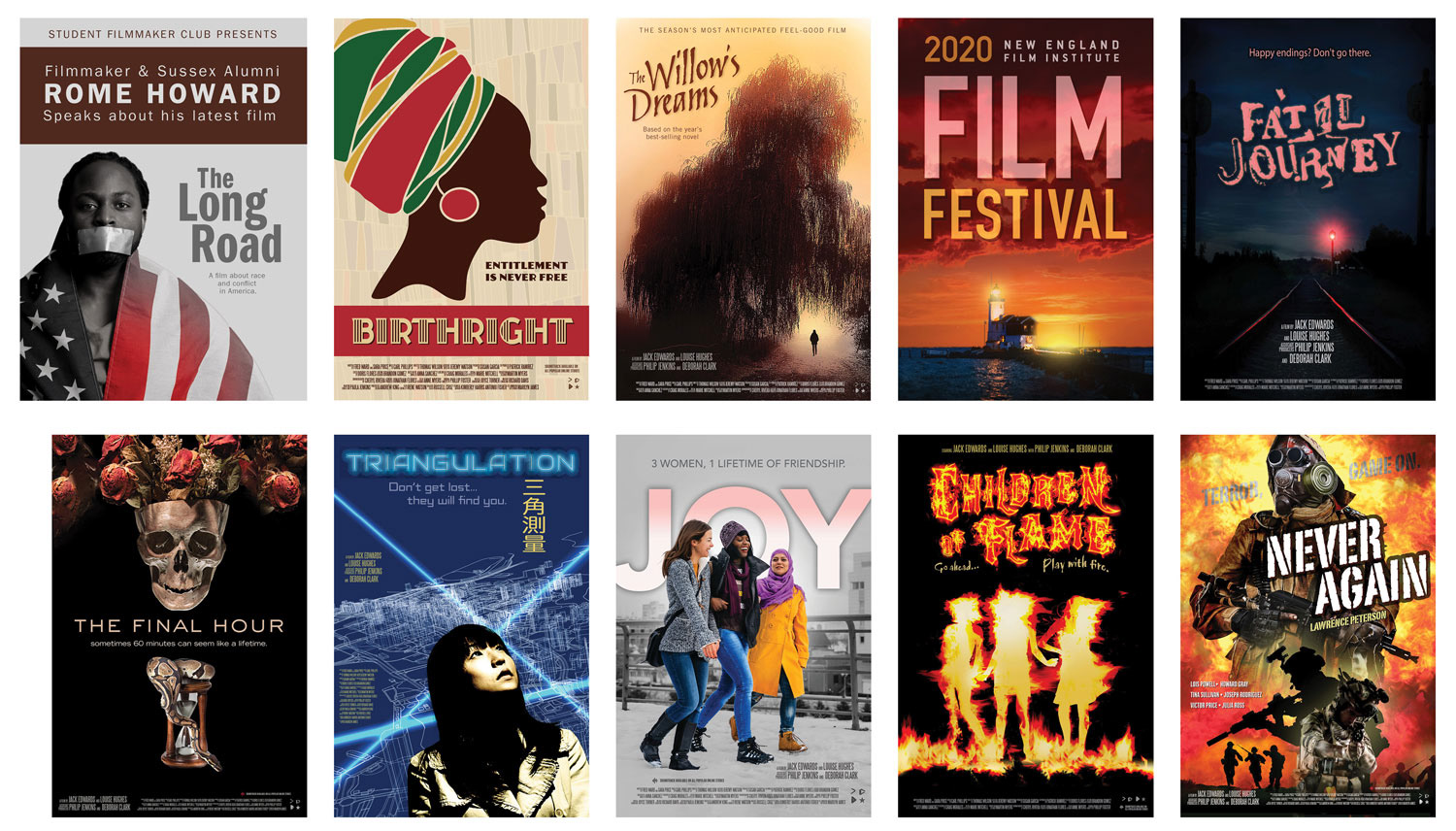 Film Posters. All on top row were featured
