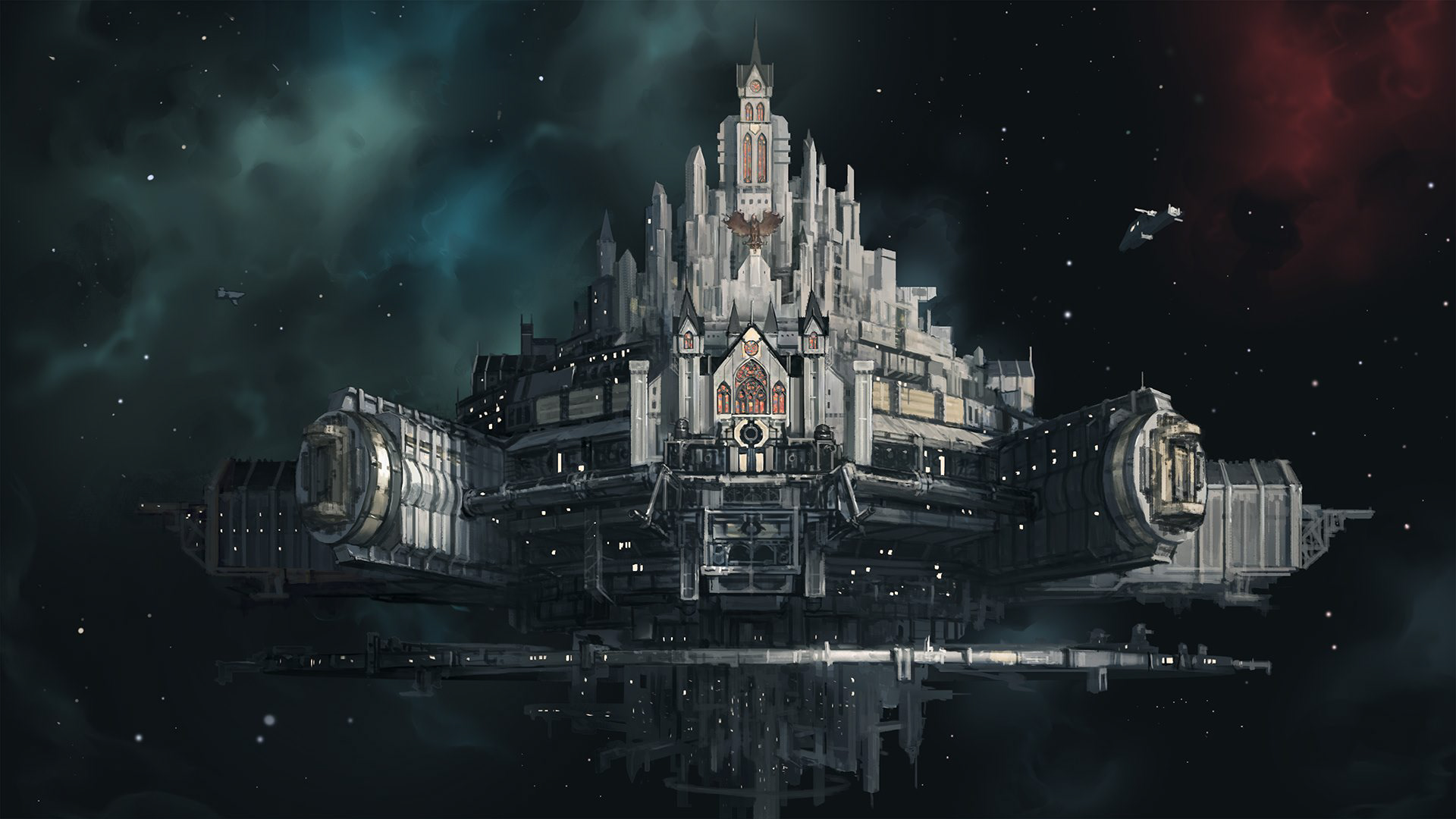"Phalanx" from Warhammer 40k. My main inspiration of location and overall style.