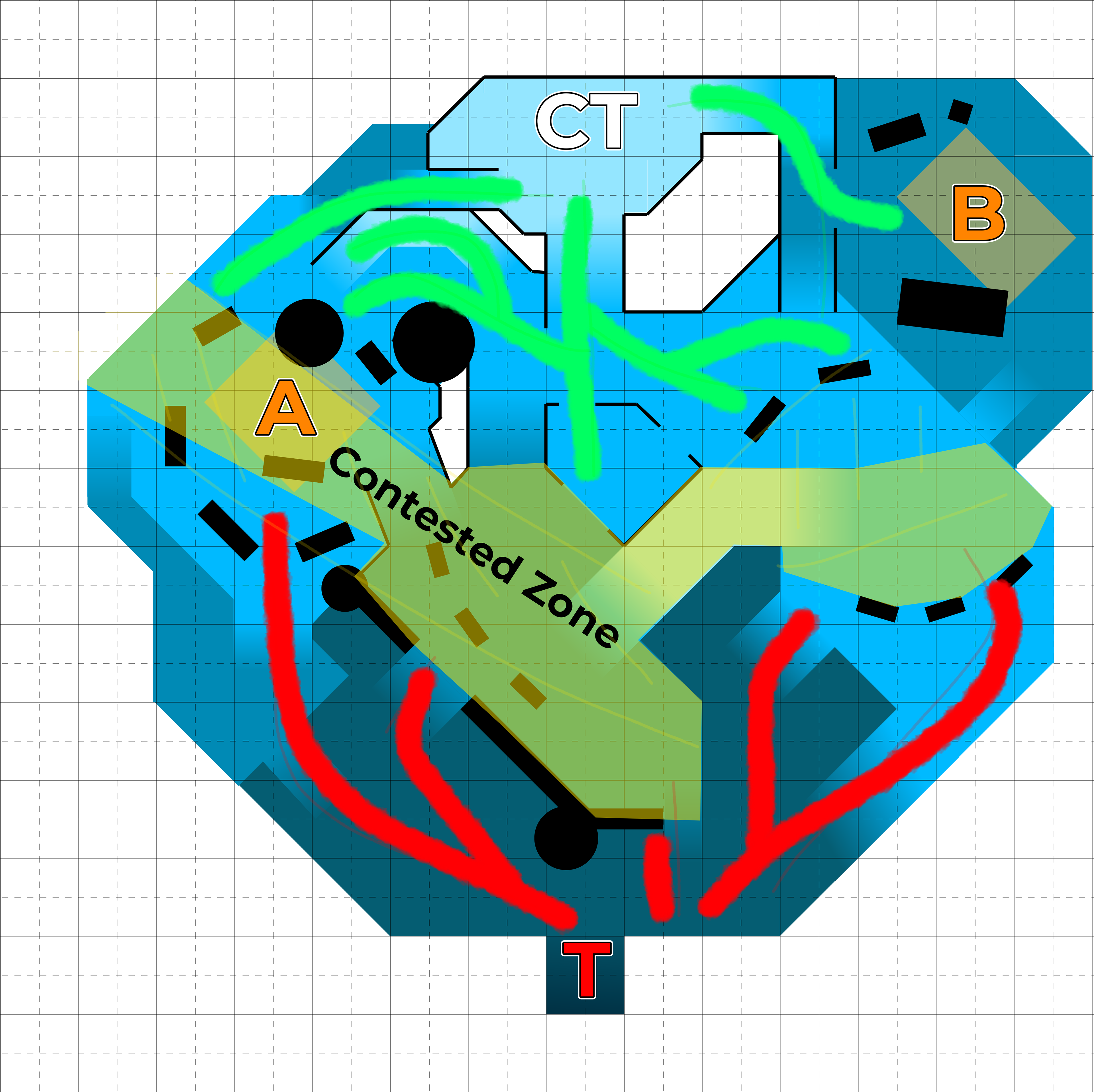 The Flow plan for the map