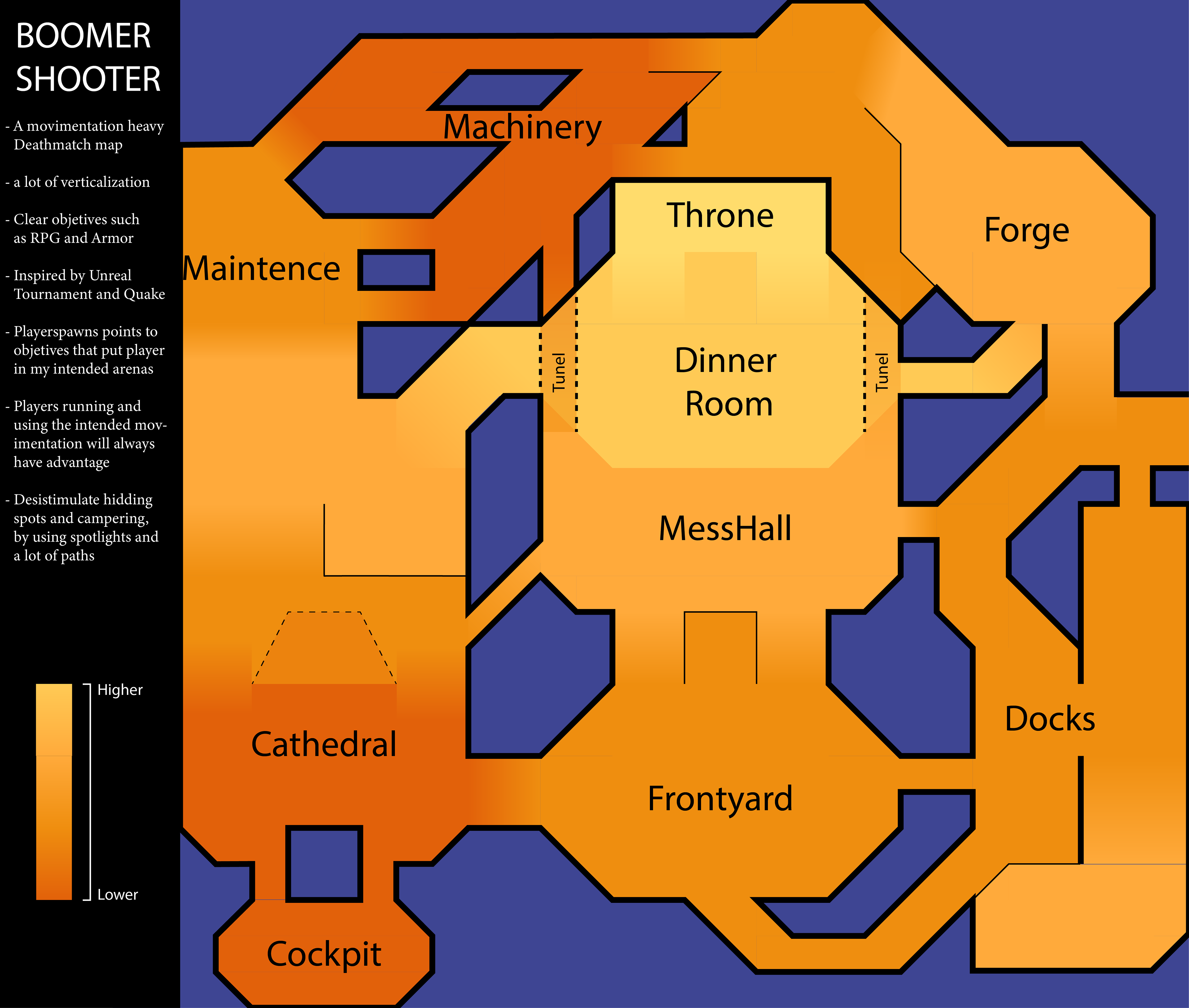The first map that i made, following the Bubble Diagram