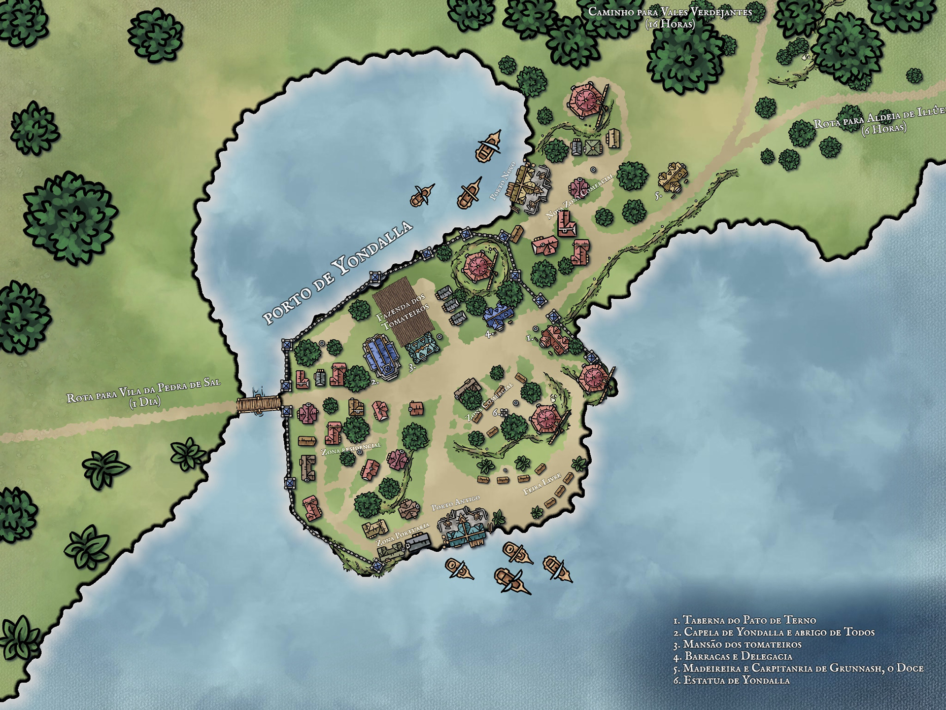 And they lived in the Village of Yondalla's Port