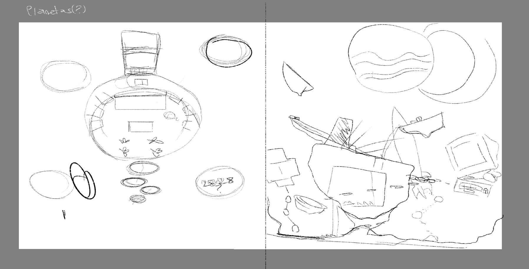 Early Sketches of the level