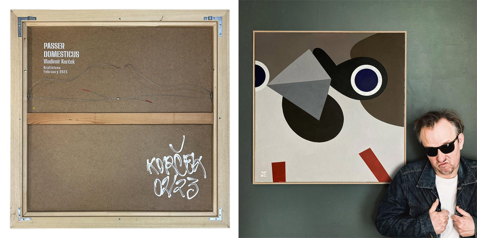 - Acrylic painting, contemporary art, Slovak artist, Vlado Korcek, Vladimir Korcek, folk art, ethno