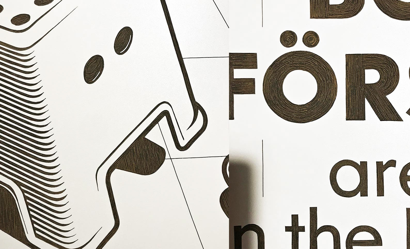 - Acrylic painting, contemporary art, Slovak artist, Vlado Korcek, Vladimir Korcek, folk art, ethno, Bolmen, Forsiktig, ikea