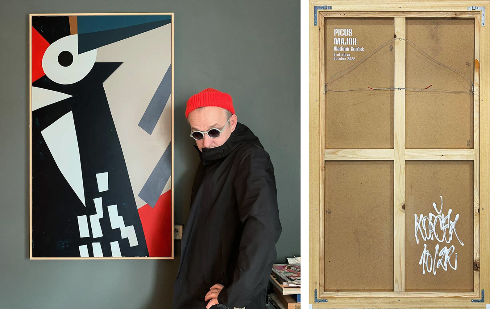 - Acrylic painting, contemporary art, Slovak artist, Vlado Korcek, Vladimir Korcek, folk art, ethno