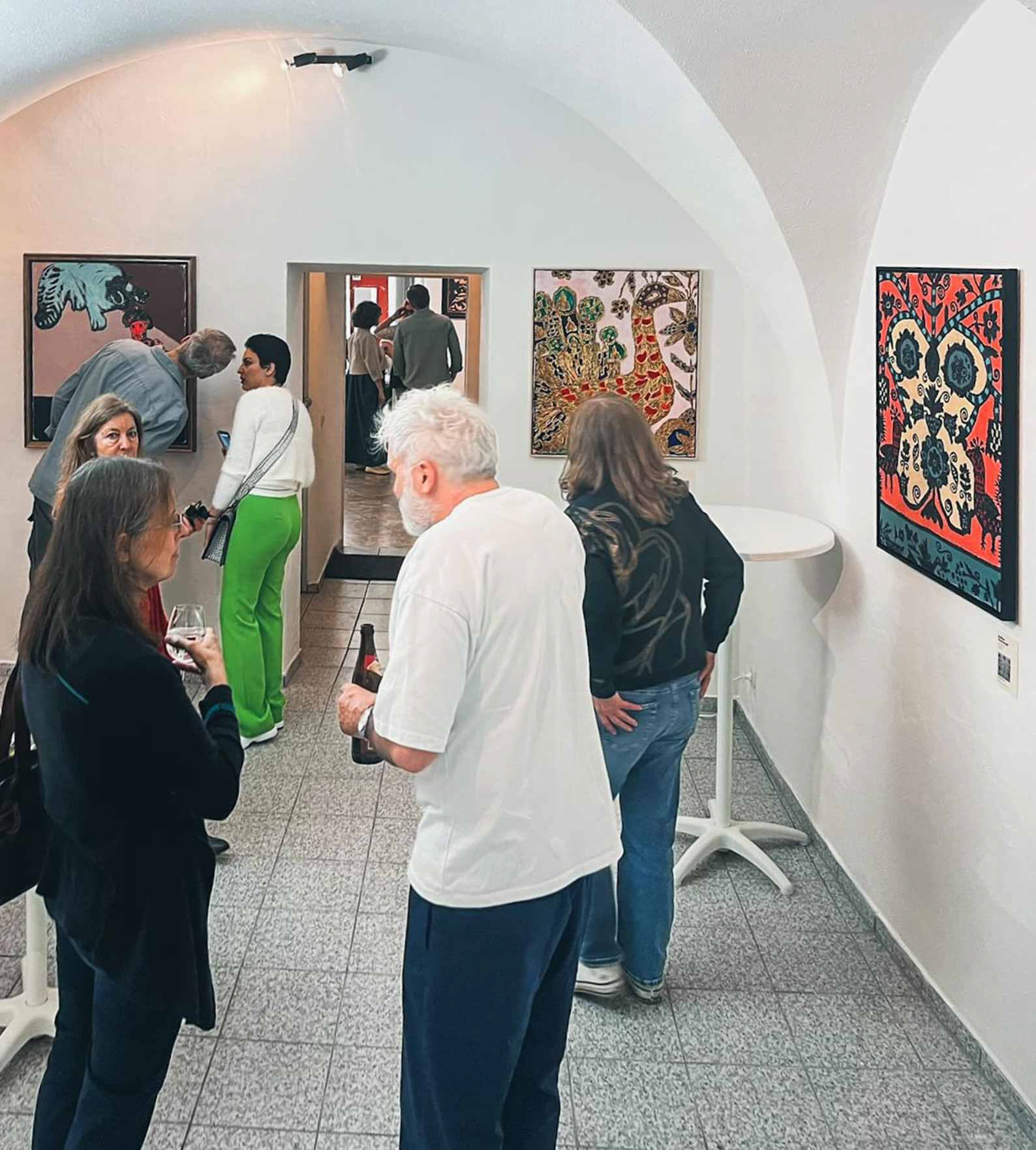 Acrylic painting, contemporary art, Slovak artist, Vlado Korcek, Vladimir Korcek, Blast from the past, Slovakia folk art, ethno, passau exhibition 2023u