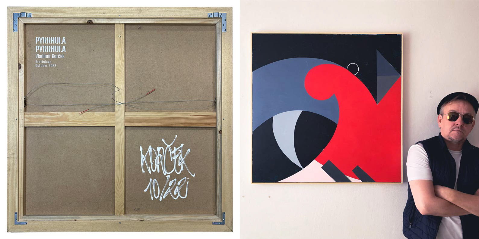 - Acrylic painting, contemporary art, Slovak artist, Vlado Korcek, Vladimir Korcek, folk art, ethno