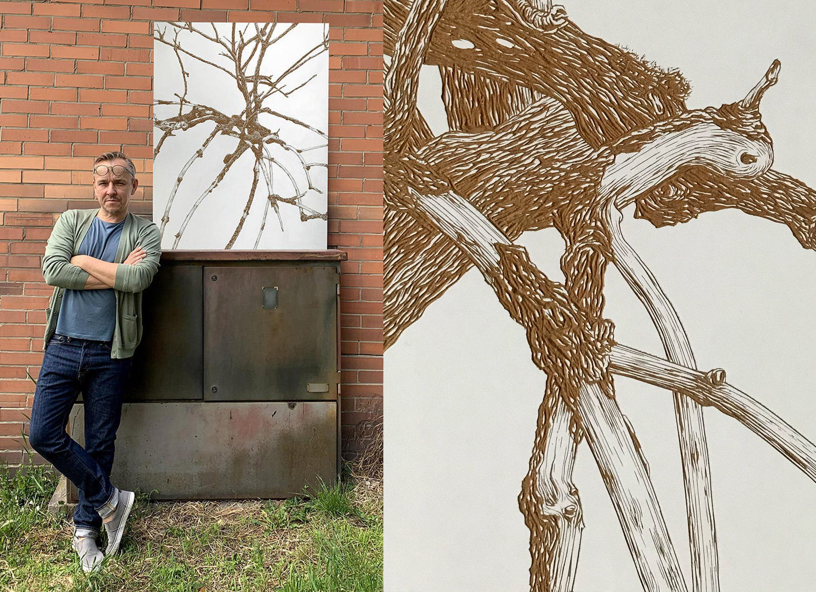 - Acrylic painting, contemporary art, Slovak artist, Vlado Korcek, Vladimir Korcek, folk art, ethno