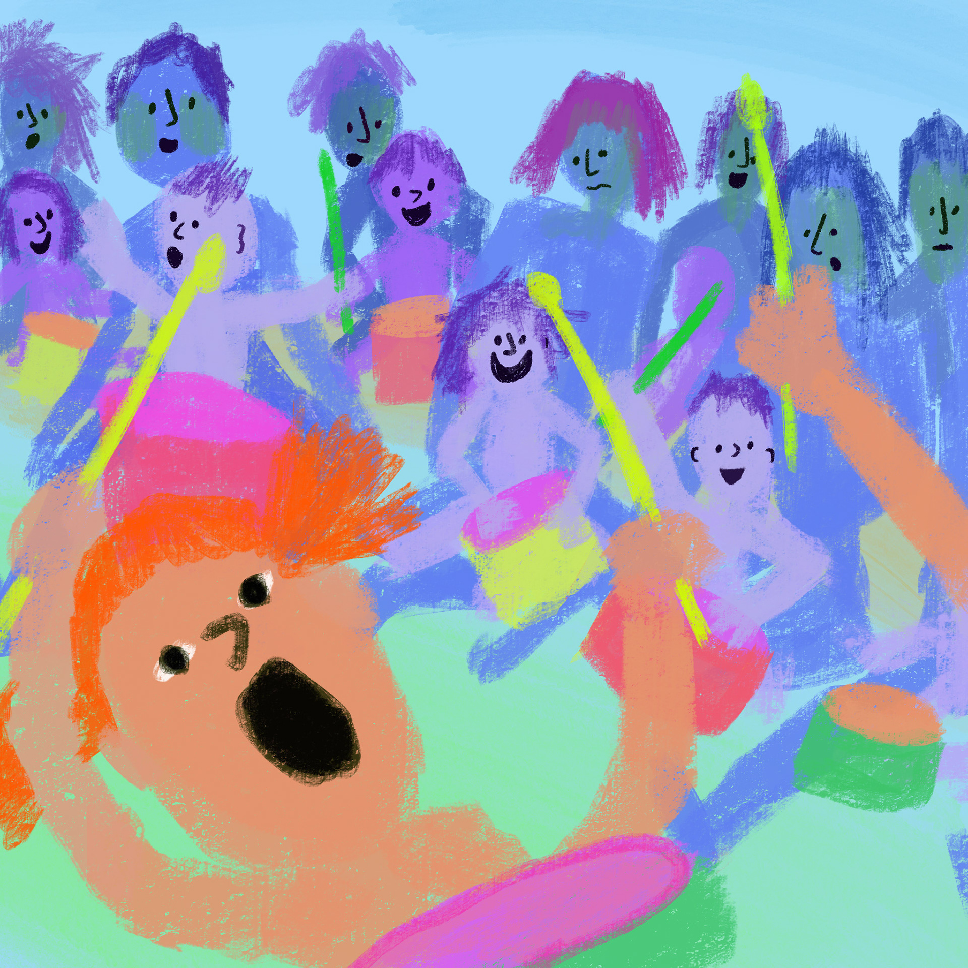 The kids really enjoyed the music workshop early the next morning.  For most adults it awful.