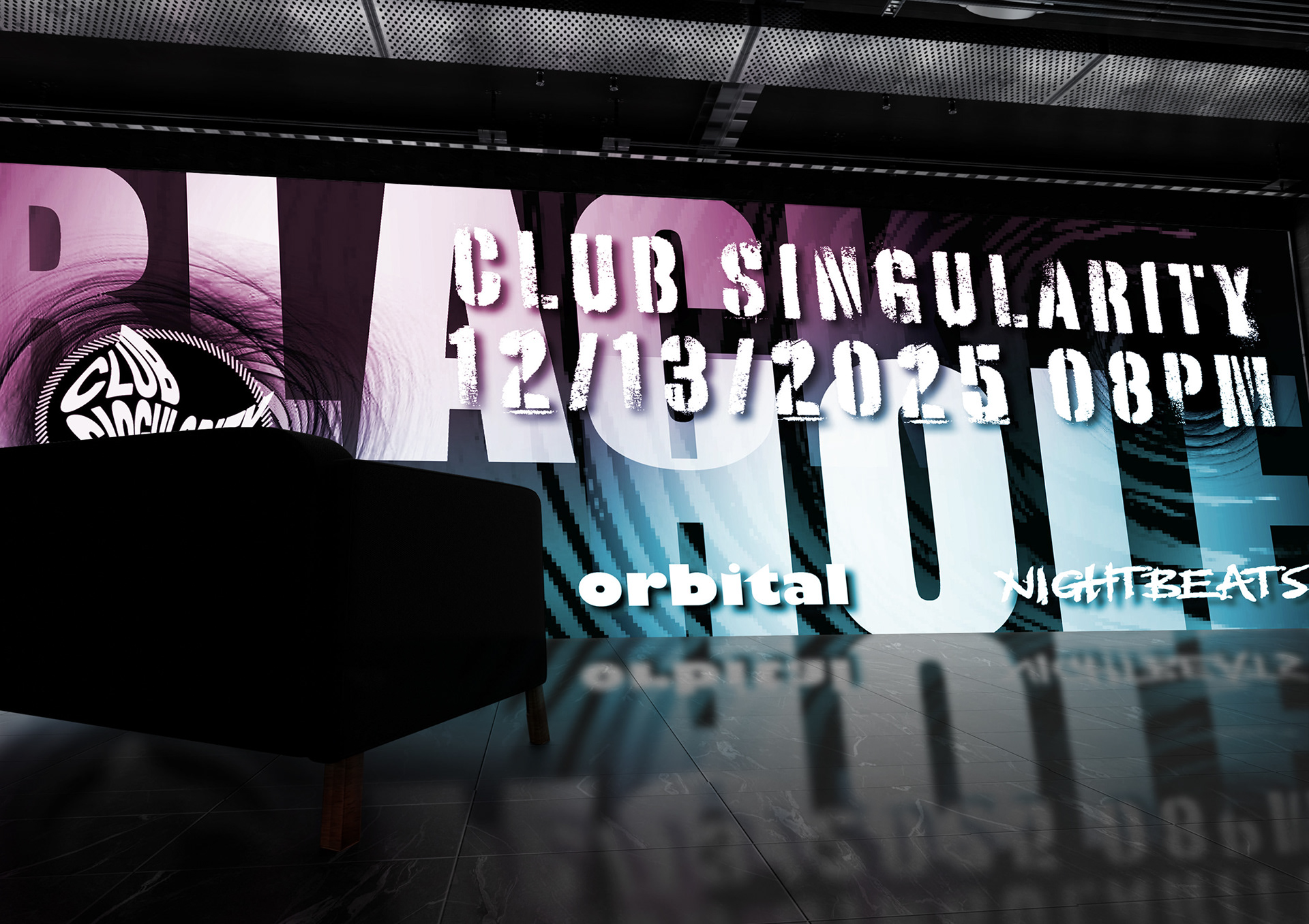 Marie-Luise Rief RIEF'SEN Project Club Singularity, Branding, Spatial Design