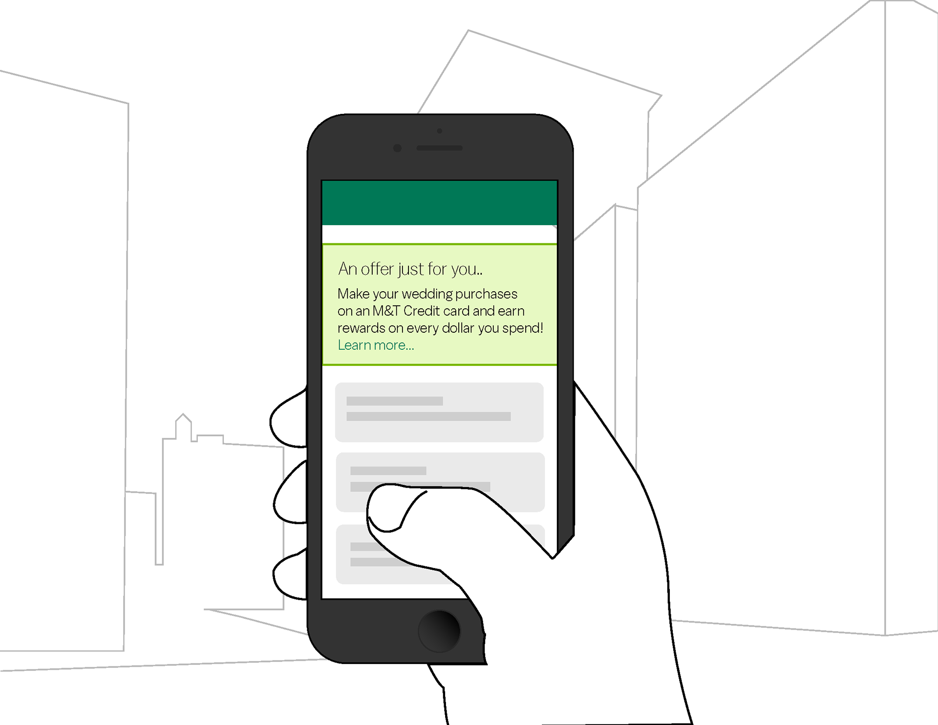 Pop-up personalized financial offers