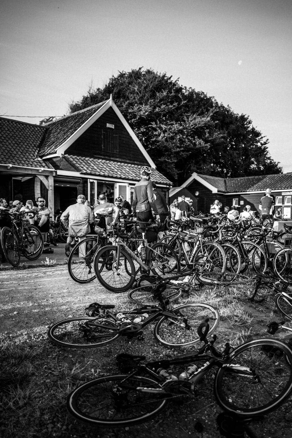 Bicycles outside Flora Tea Rooms at Dunwich beach. Image © Nik van Herpt
