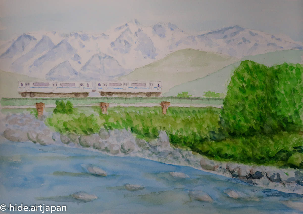 train on the river