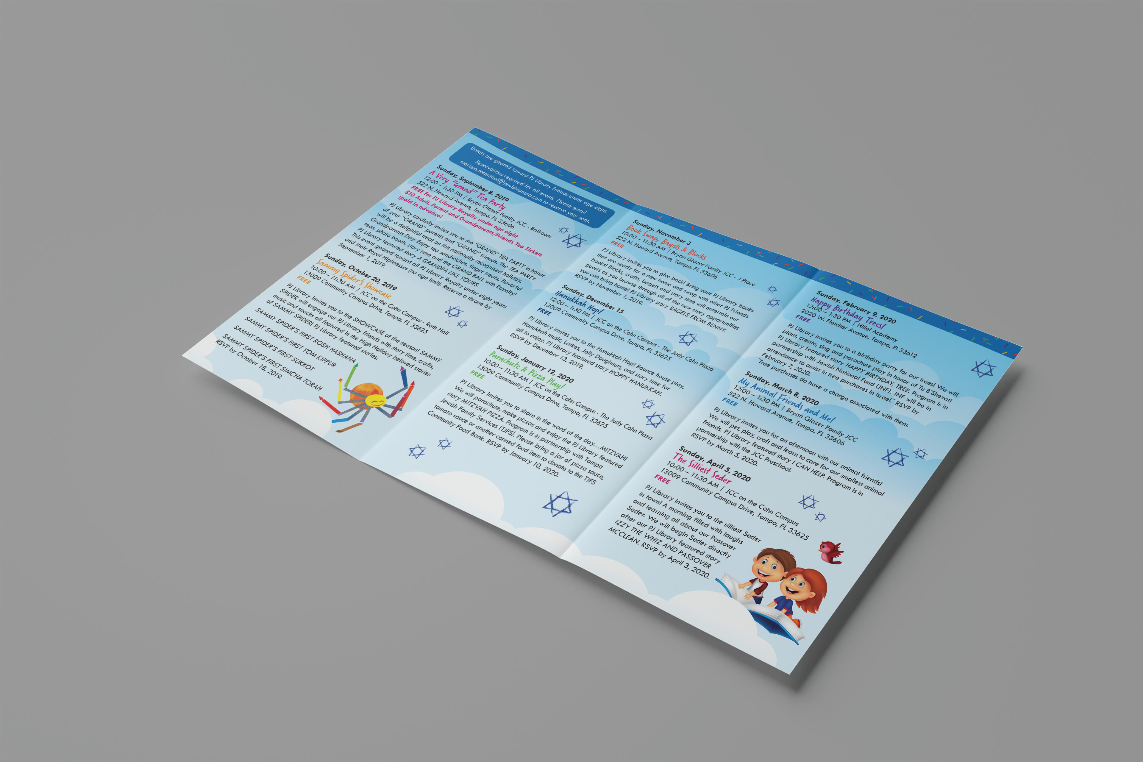 PJ Library 2019-2020 Program Schedule Trifold - Inside