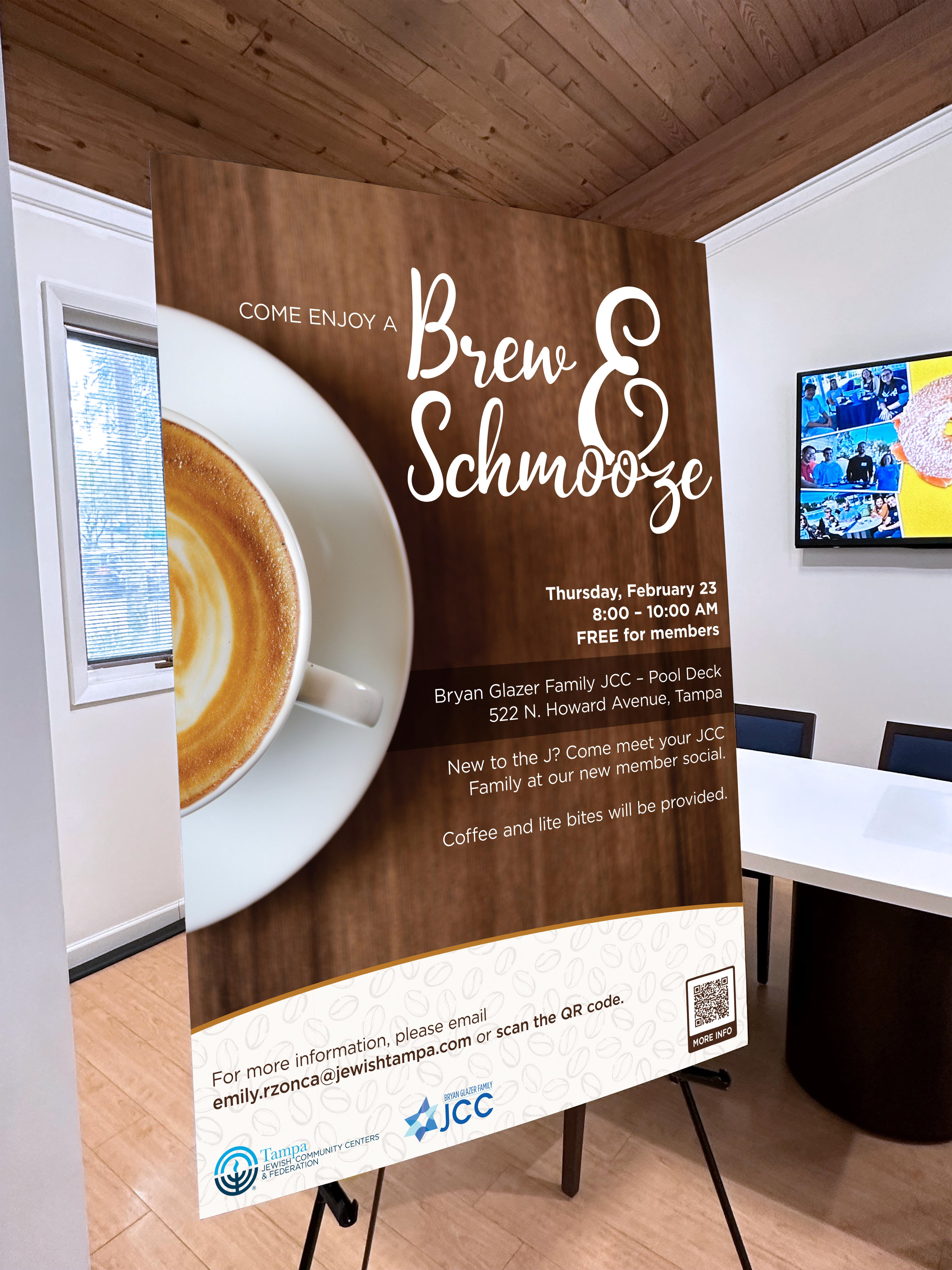 Bryan Glazer Family JCC Brew & Schmooze 24x36 Posterboard