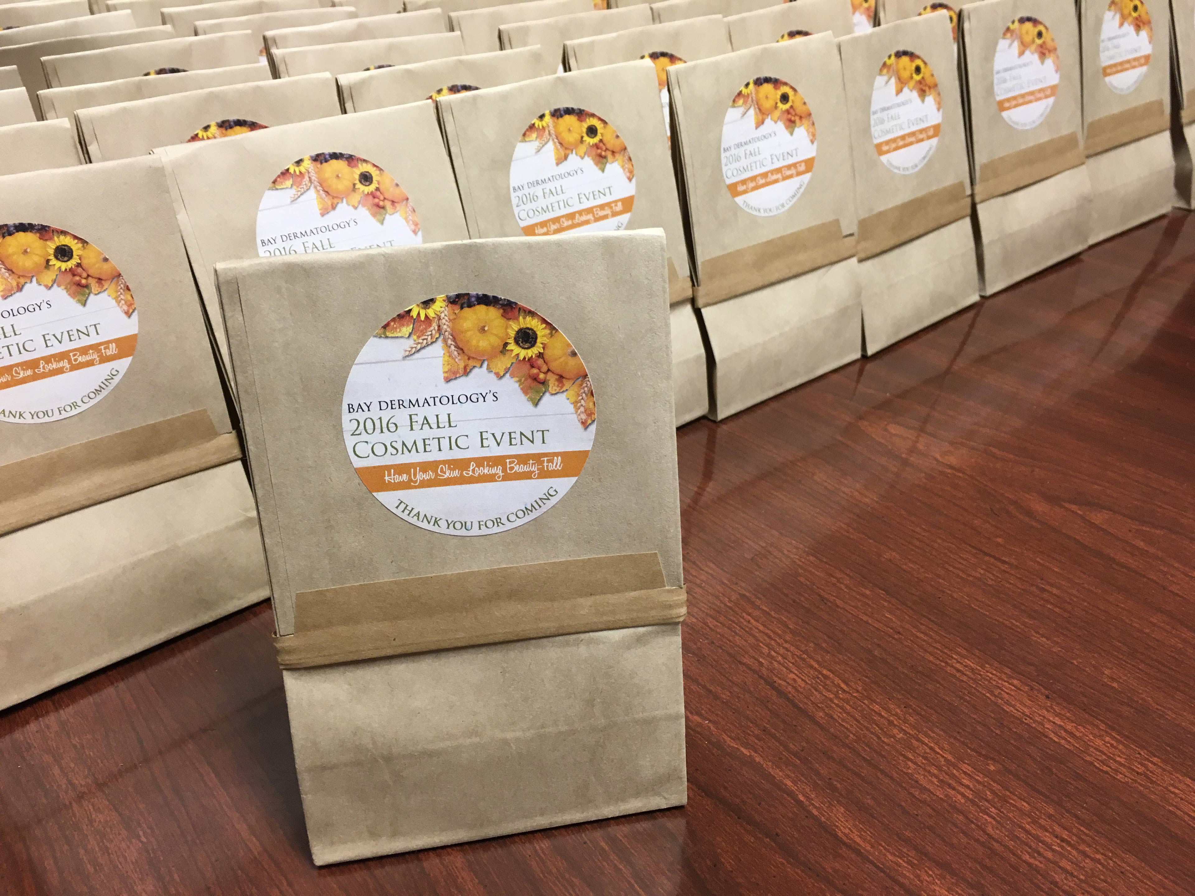 Bay Dermatology & Cosmetic Surgery 2016 Fall Cosmetic Surgery Goodie Bag Label