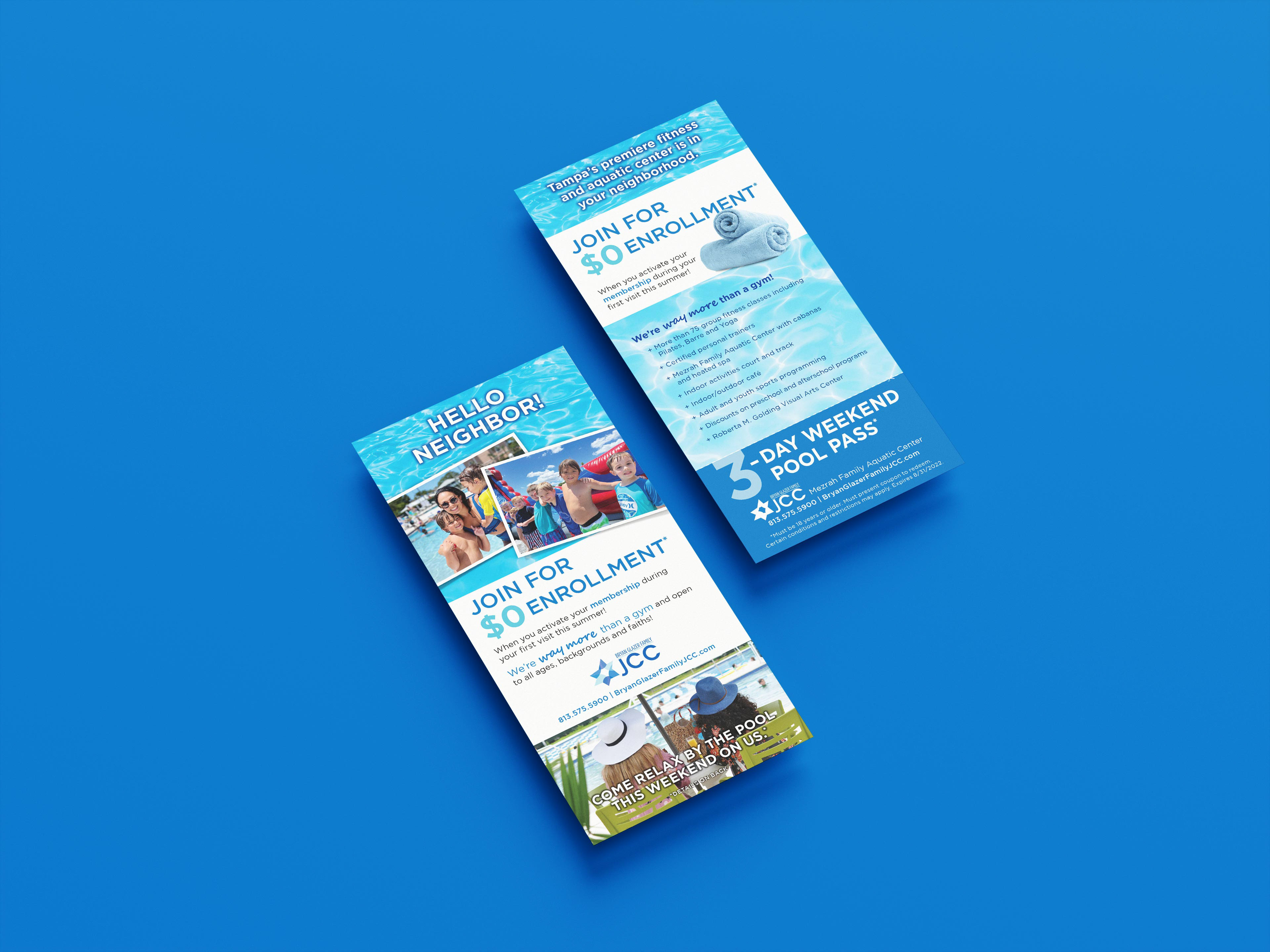 Bryan Glazer Family JCC $0 Enrollment Rack Card